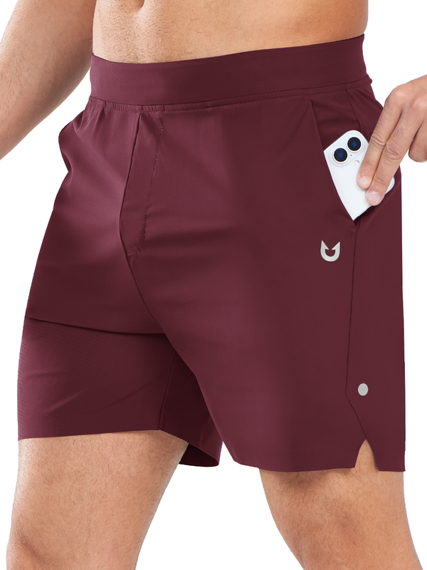 Northyard Men's Running Workout 5" Shorts Tennis Training Quick Dry with Pocket Wine