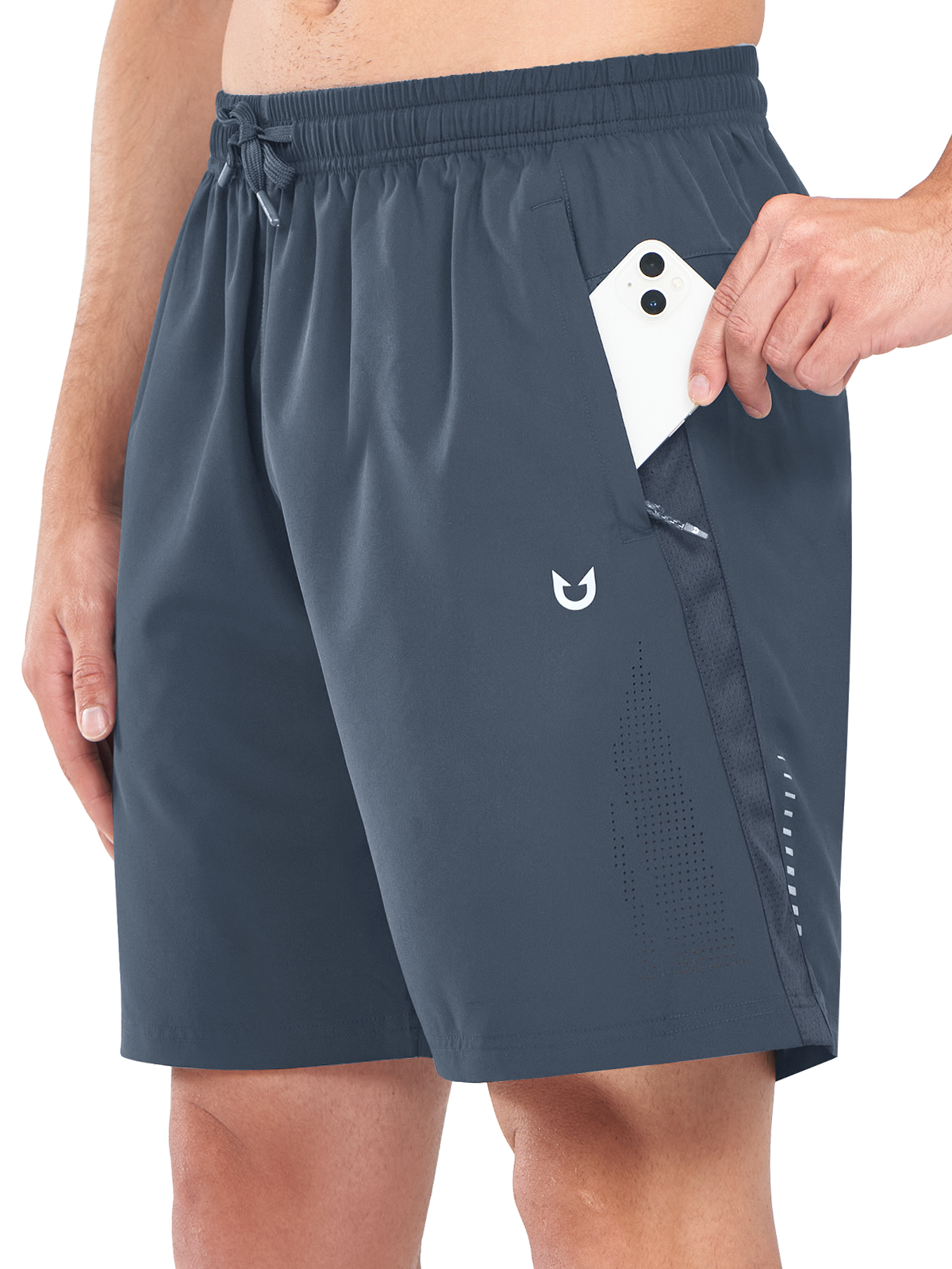 Men's Cool Grey Gym Sweat 7" Moisture Wicking Shorts