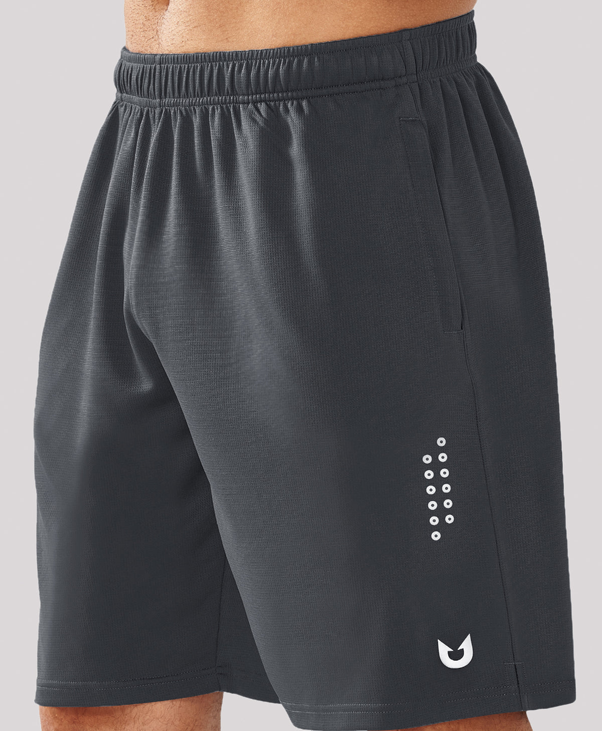 
Men's 10" Breathable Mesh Basketball Athletic Shorts — Dark Grey
