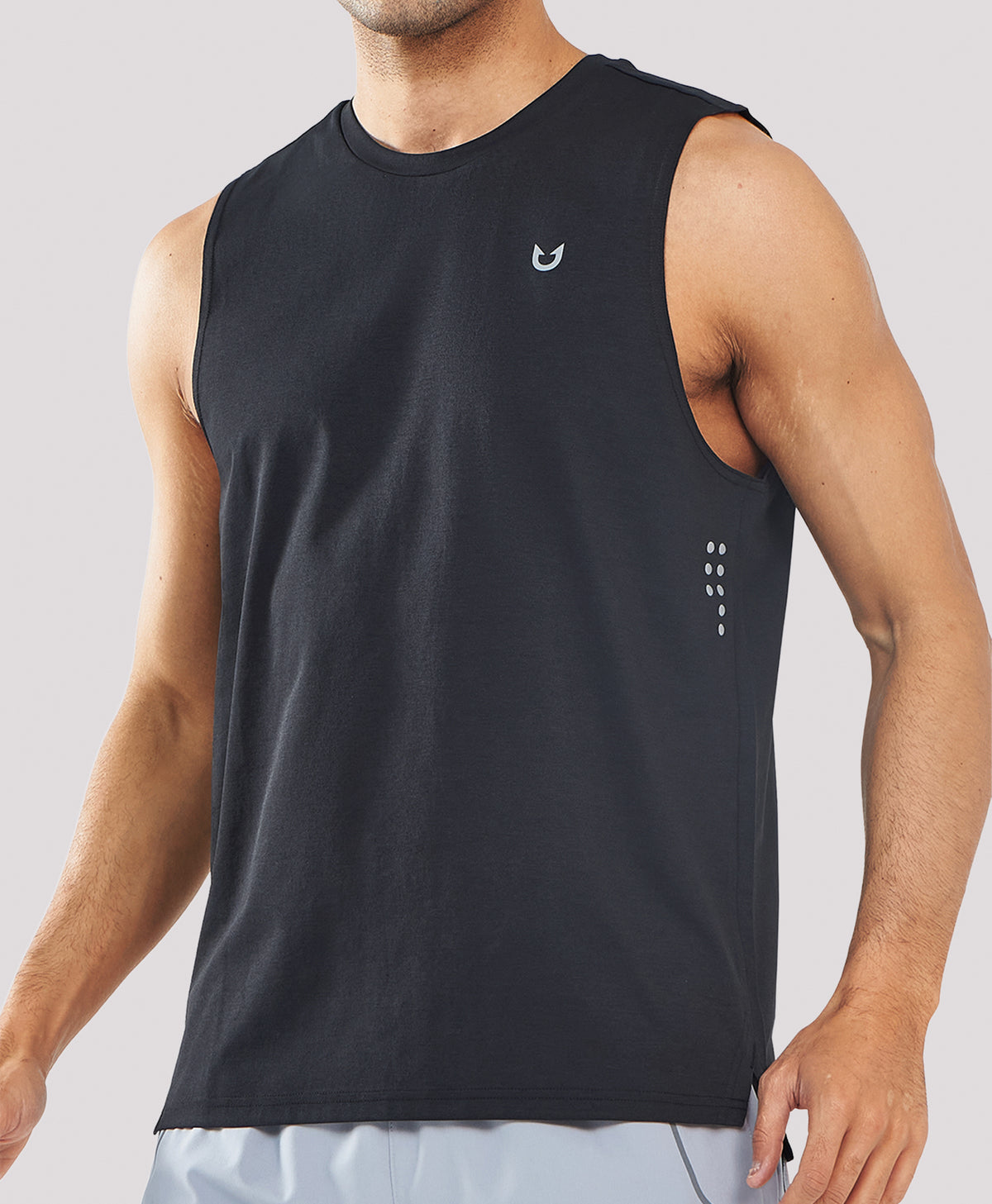 
Men's Muscle Workout Tank Top Performance Quick Dry Sleeveless Shirts — Black