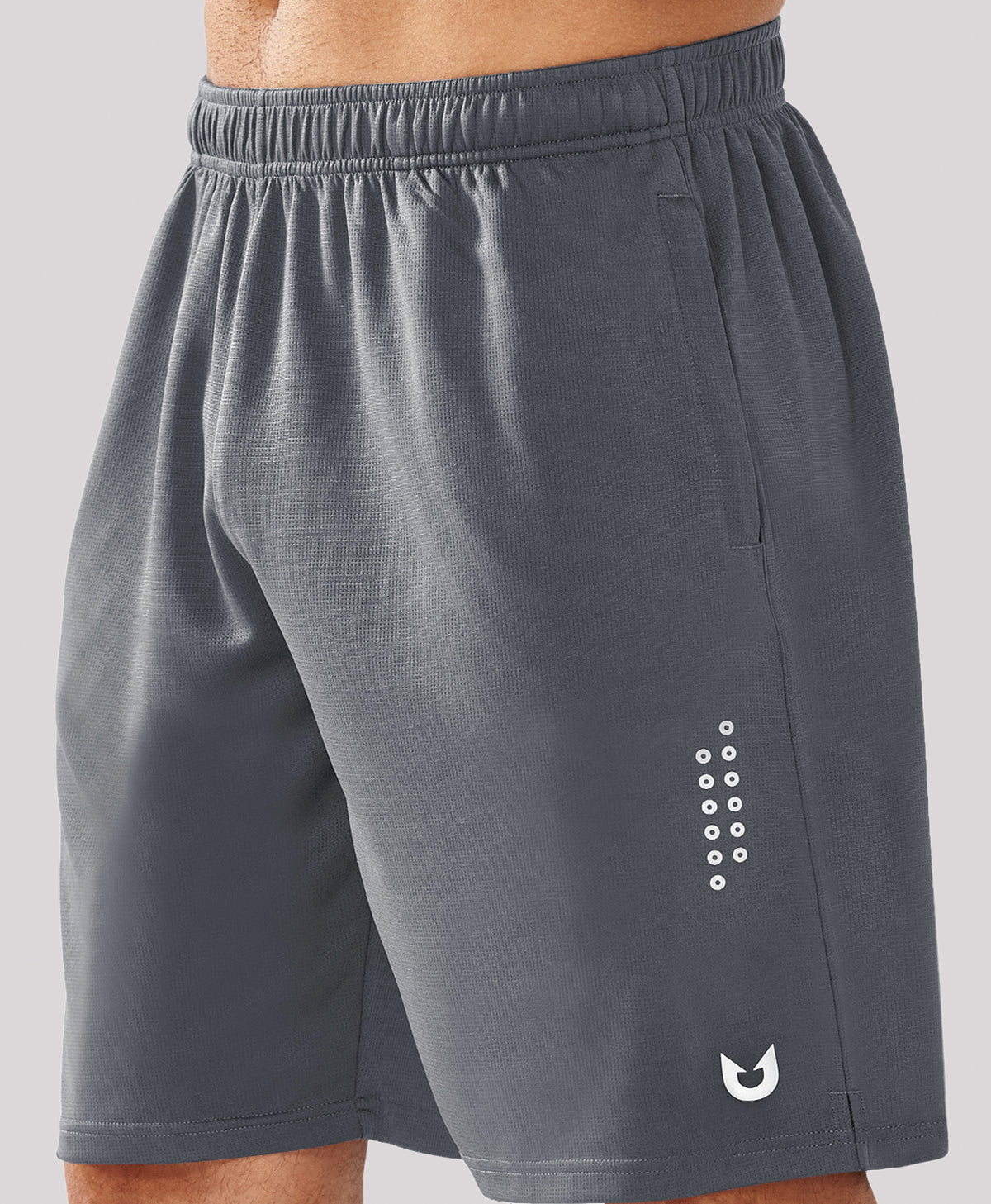
Men's 10" Breathable Mesh Basketball Athletic Shorts — Smoke Grey