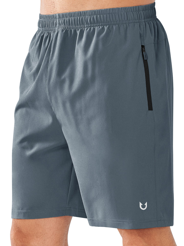 Northyard Men's Dark Grey Athletic Sports 9 inch Shorts Quick Dry for Training Gym Outdoor