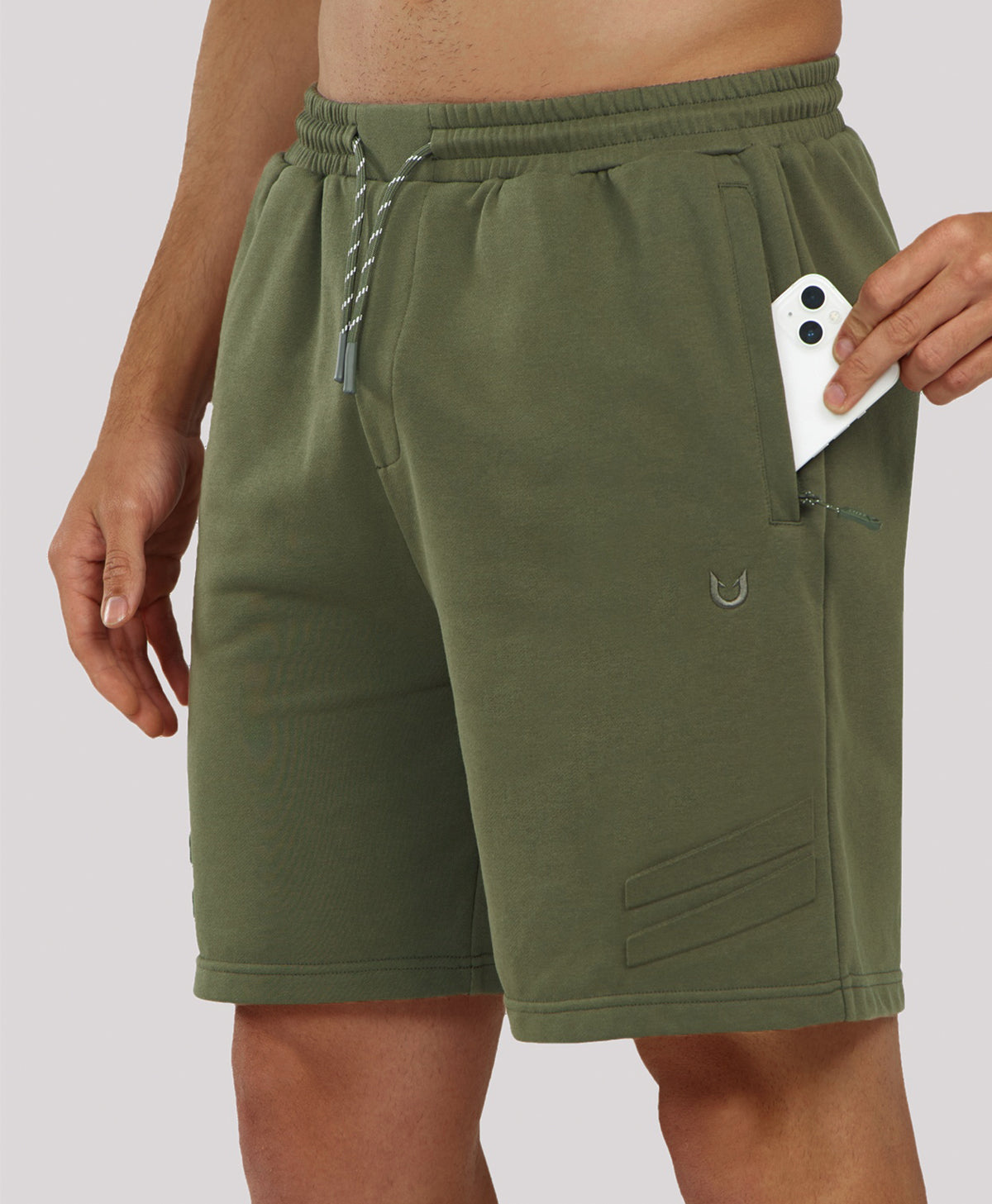 
Men's 7" Soft Cotton Sweat Shorts with Zip Pockets — Army Green
