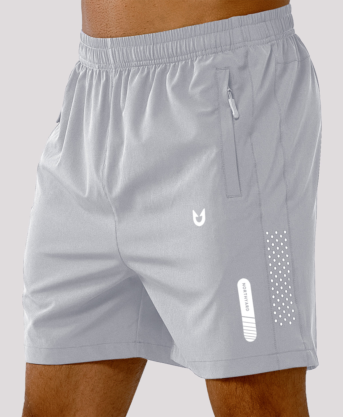 
Men's Moisture Wicking 5-Inch Hiking Shorts & Lightweight Sweat Shorts — Grey
