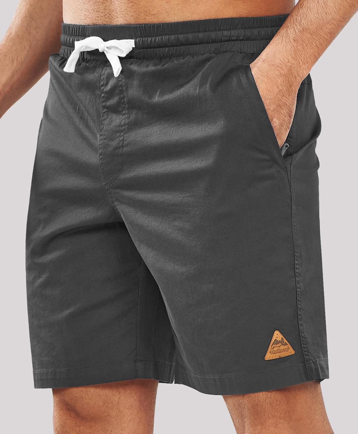 Northyard Men's 9" Cotton Flat Front Hiking Shorts with Zipper Pockets Soft Stretch for Outdoor
#color_Darkgrey