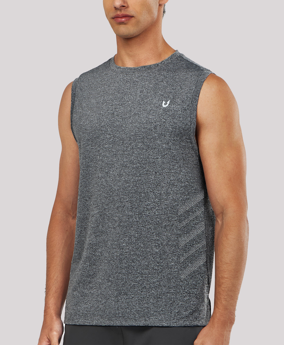 
Men's Lightweight Muscle Workout Tank Tops — Carbon Heather