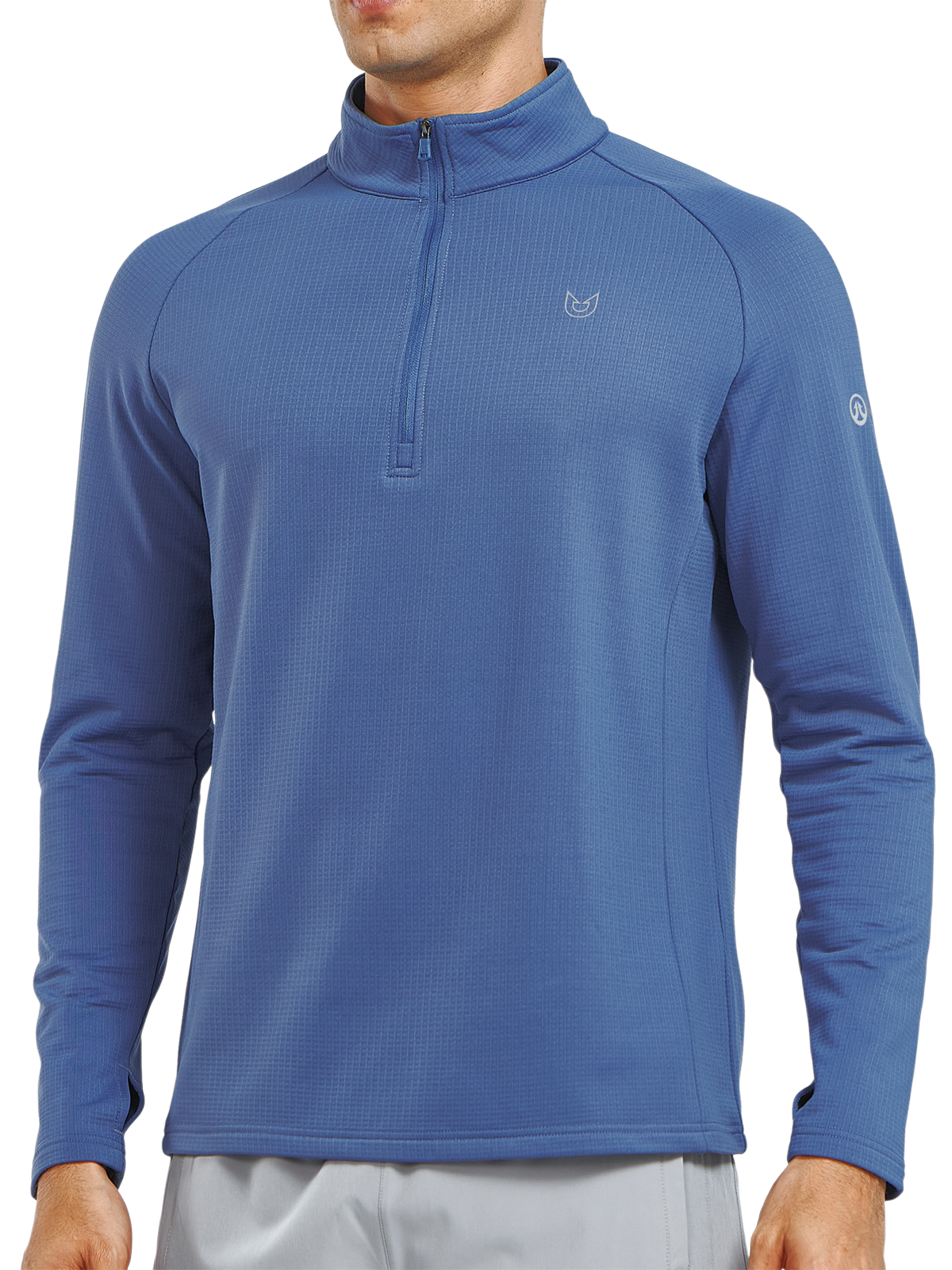 Men's Quarter Zip Pullover Fleece Long Sleeve Sweatshirts for Hiking