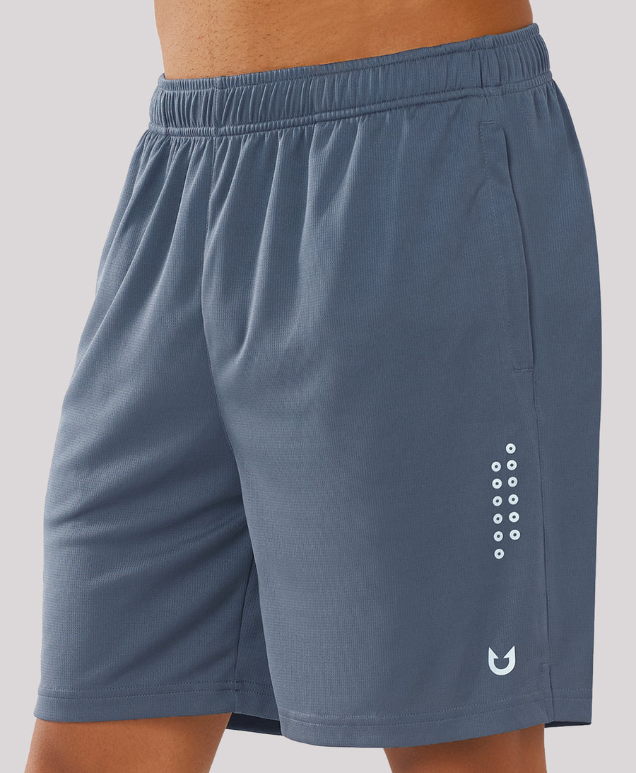 
Men's 7-inch Mesh Tennis Sweat Shorts with Pockets Elasticated Waist — coolgrey