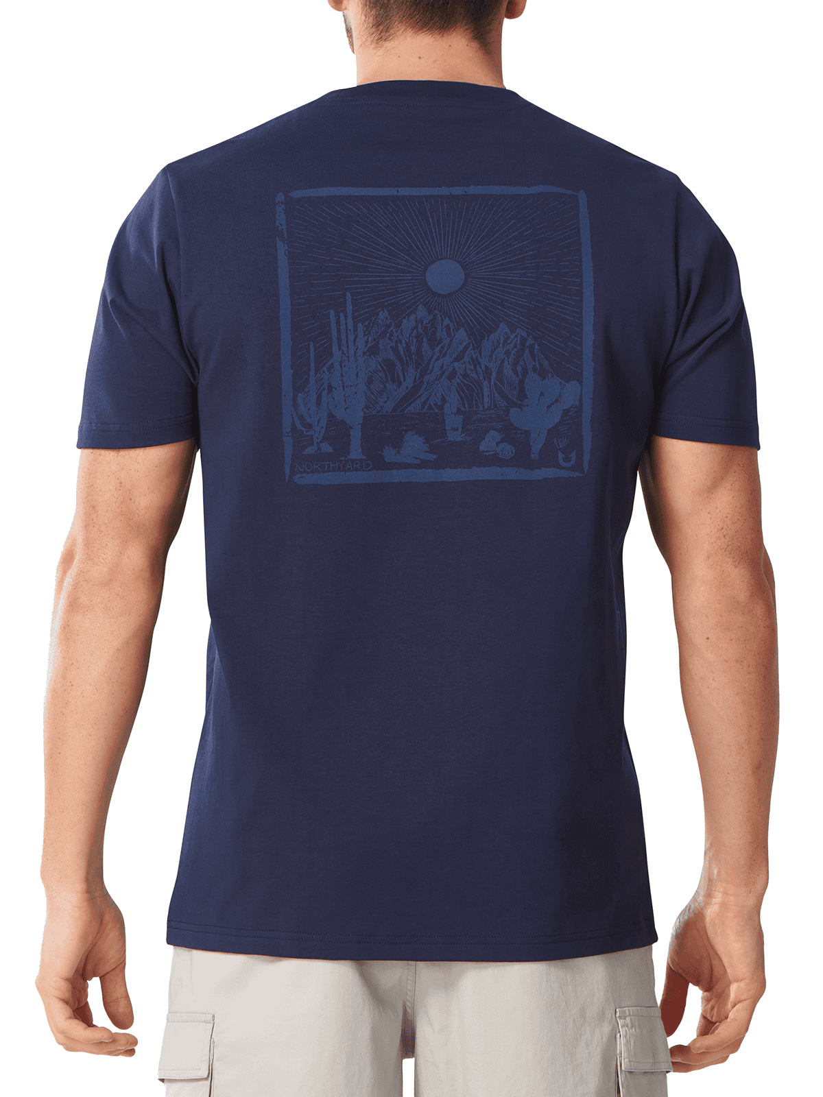 Navy Adventure Inspired Nature T-Shirt - Full Back View