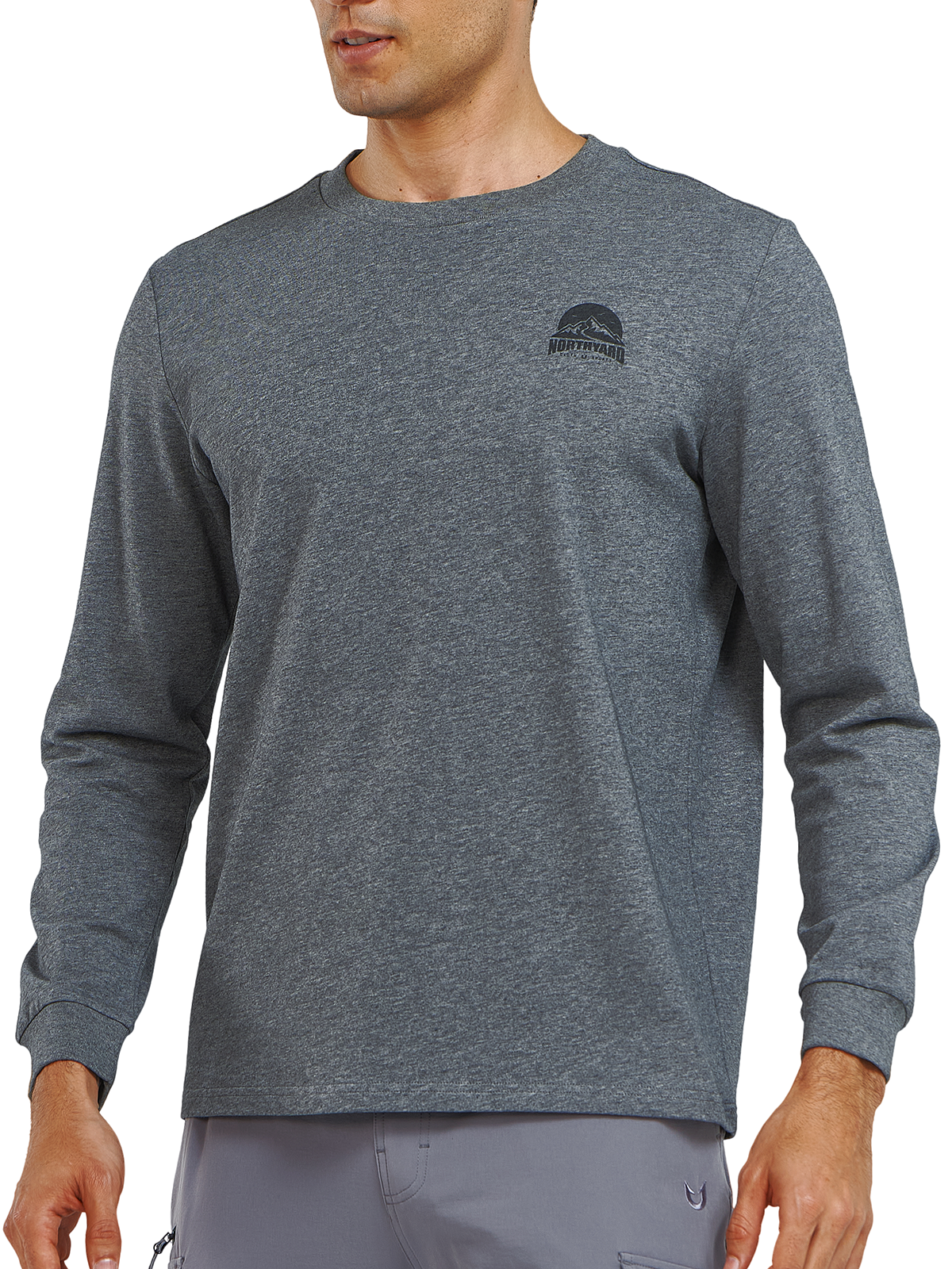 Men's Cotton Long Sleeve T-Shirts Graphic Casual Crew Neck for Work