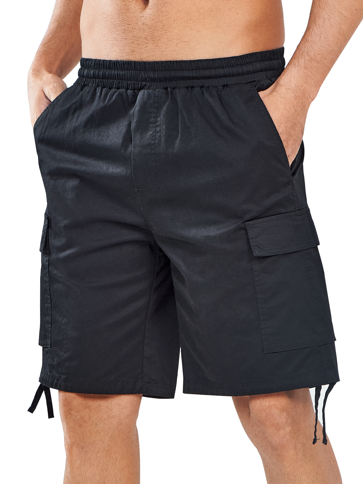 Men's 7" Casual Outdoor Cargo Shorts with Pockets Twill for Hiking