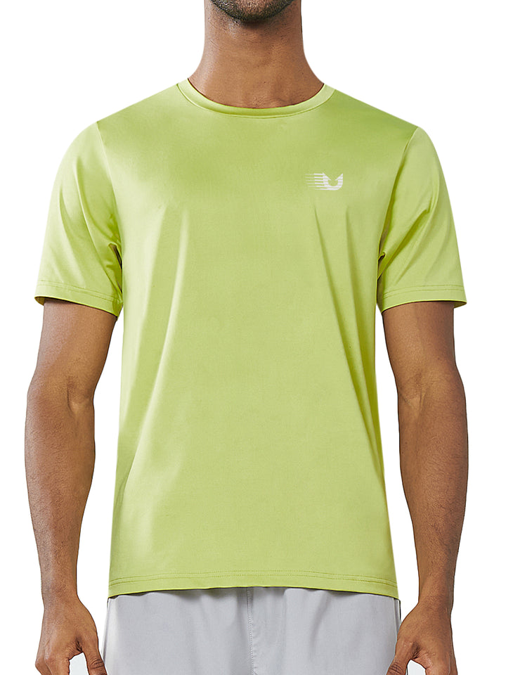 Men's Lemon Yellow Pickleball Workout Sweat T-Shirts Moisture Wicking for Gym Sport