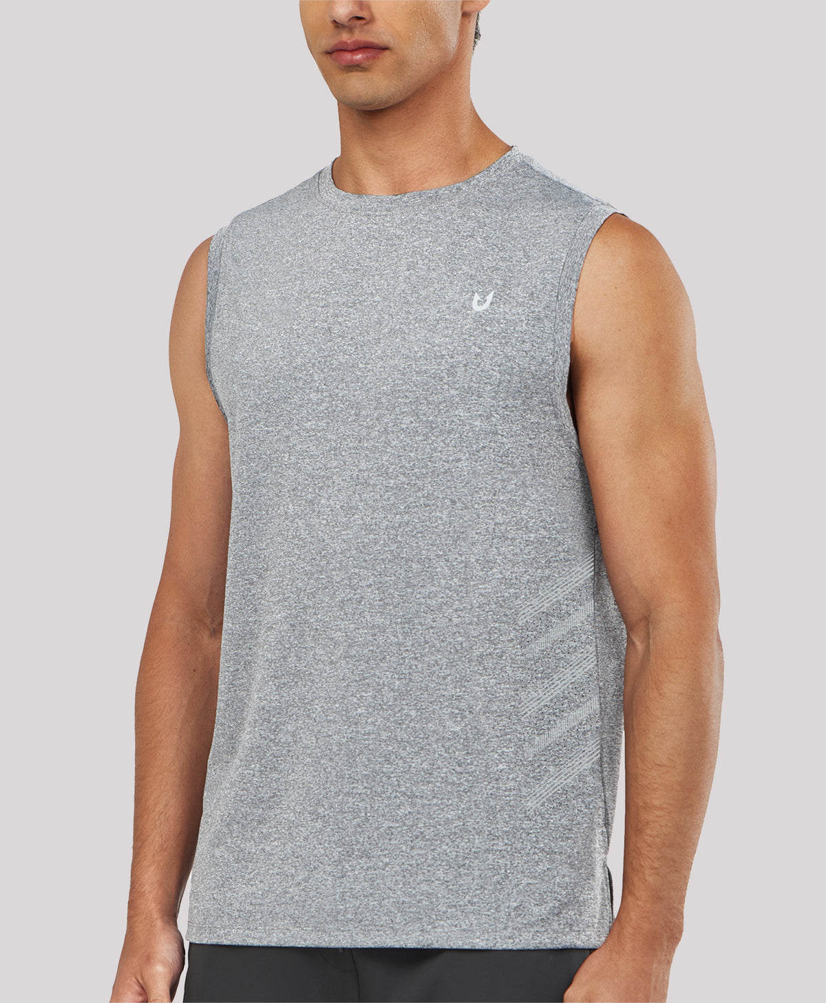 
Men's Lightweight Muscle Workout Tank Tops — Smoke Heather