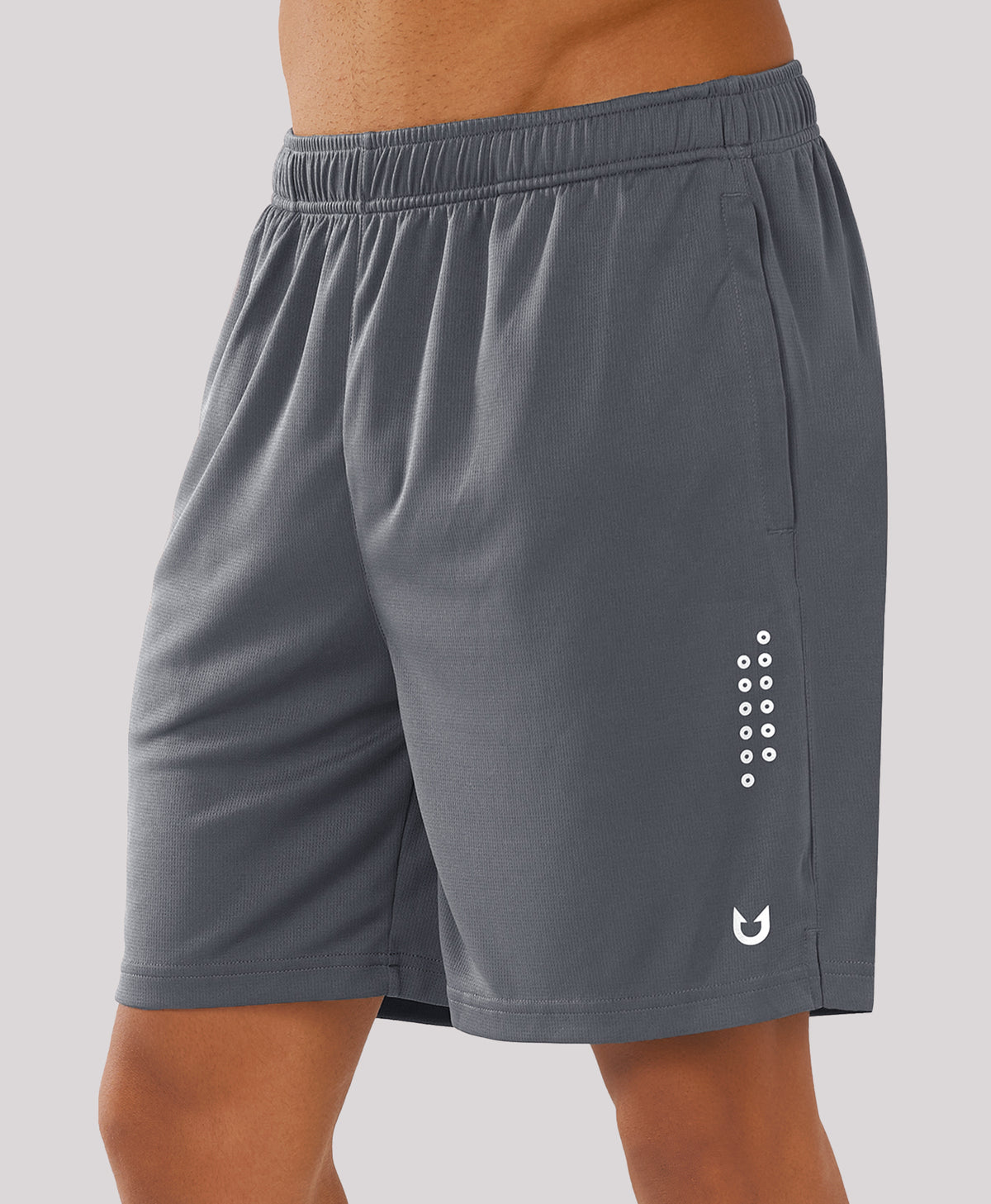 
Men's 7-inch Mesh Tennis Sweat Shorts with Pockets Elasticated Waist — smokegrey