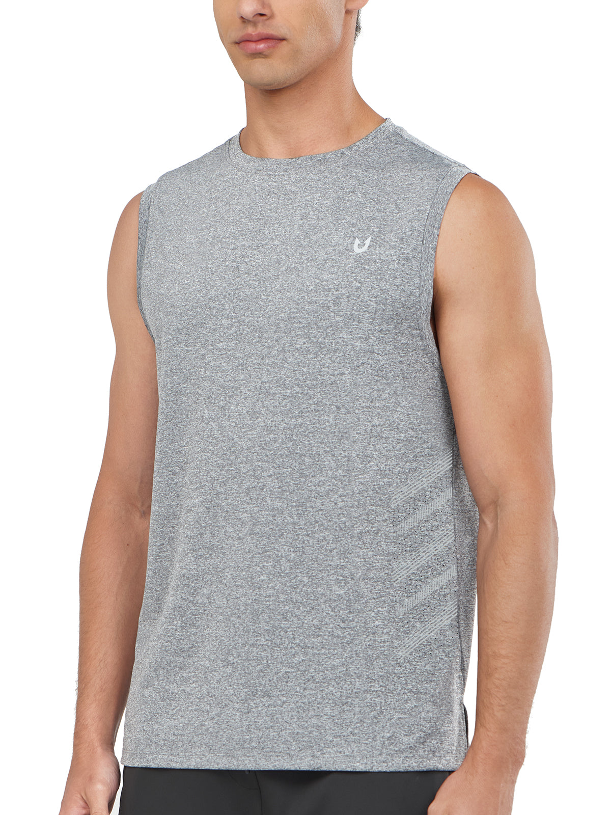 Northyard Men's Smoke Heather Athletic Sleeveless Shirts Dry Fit Workout Tank Tops for Running