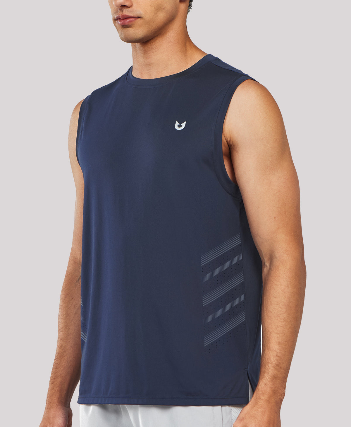 
Men's Lightweight Muscle Workout Tank Tops — Navy