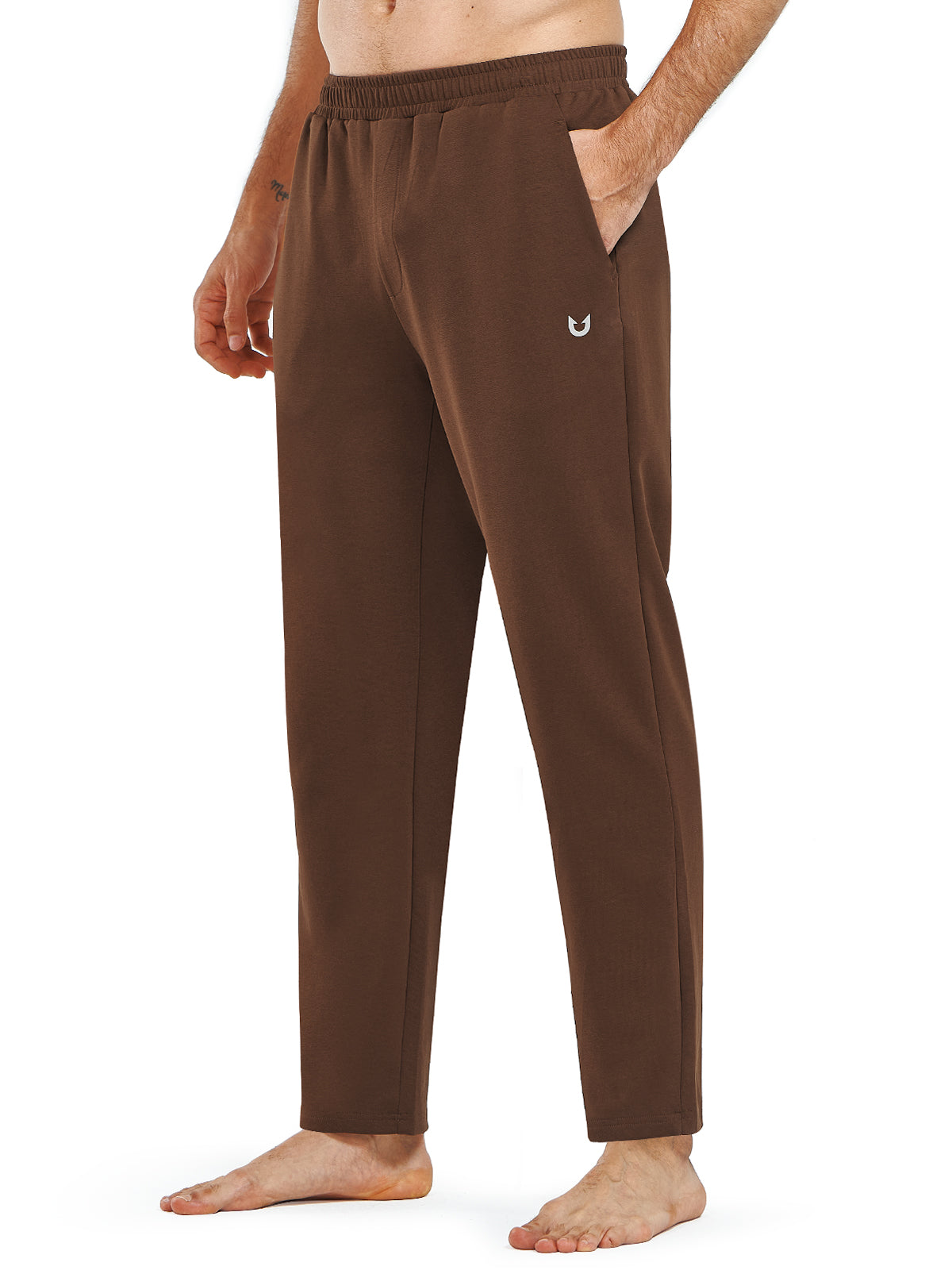 Men's Cotton Yoga Sweatpants Casual Athletic Straight Leg with Pockets