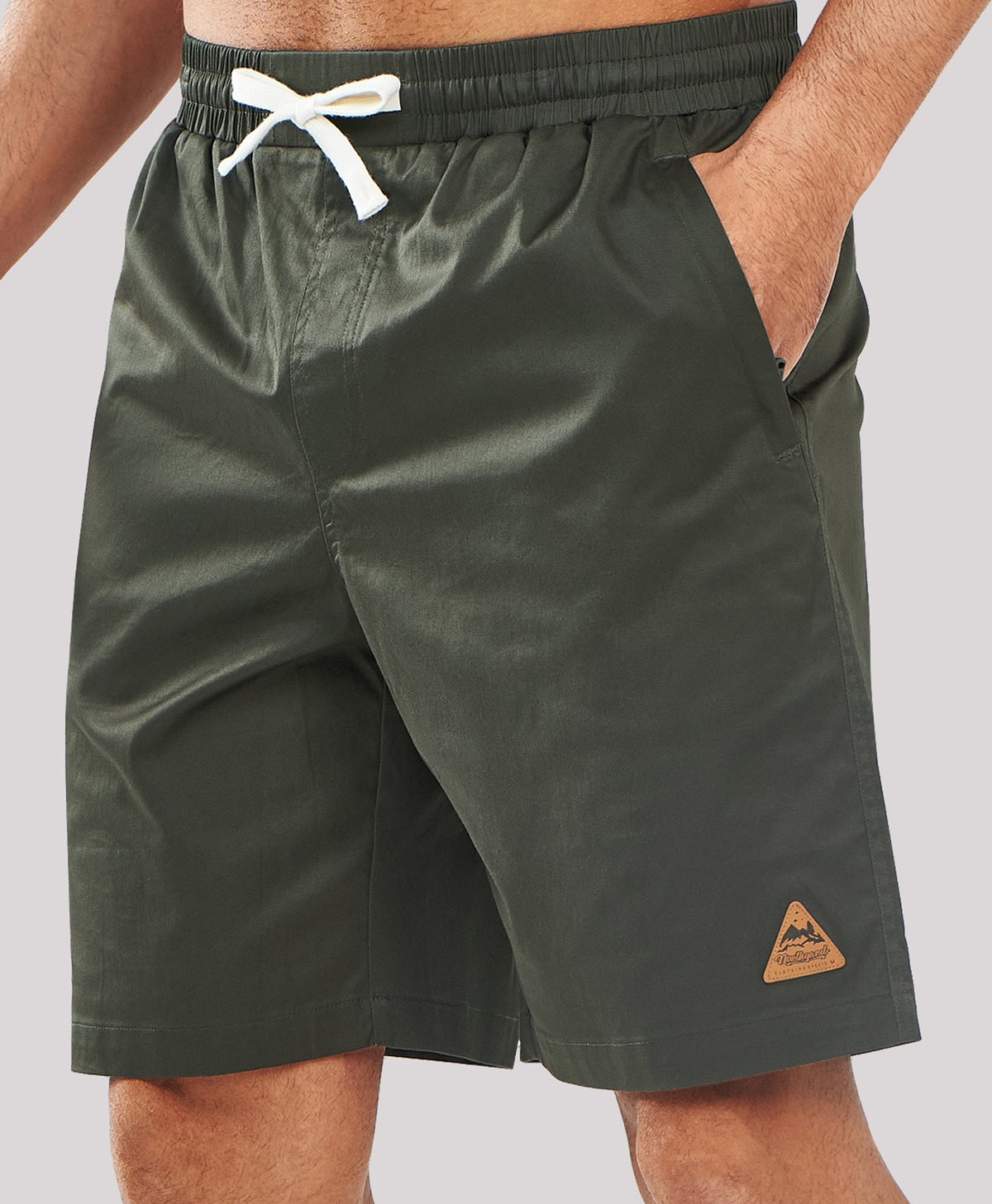 Northyard Men's 9" Cotton Flat Front Hiking Shorts with Zipper Pockets Soft Stretch for Outdoor
#color_Armygreen