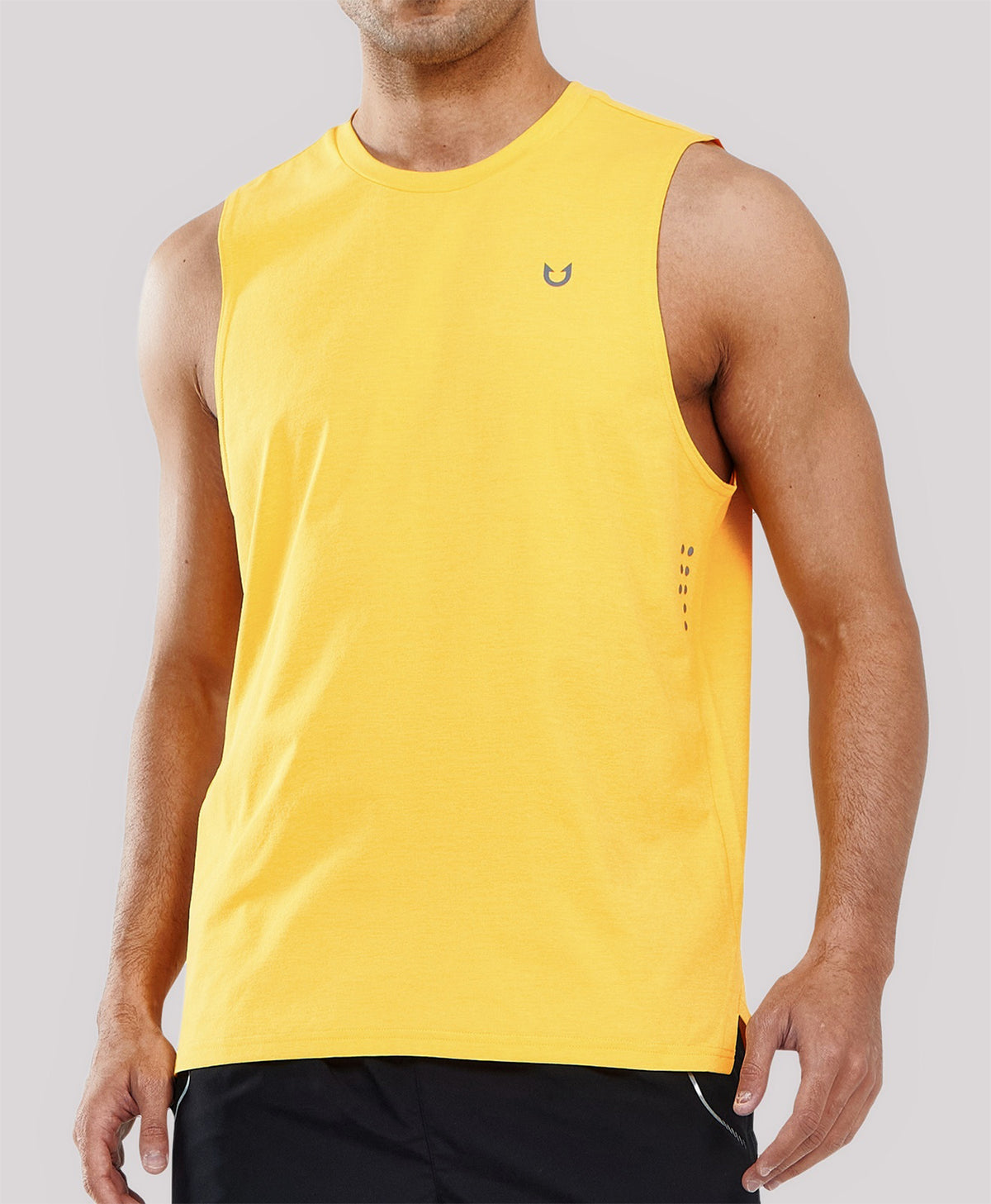 
Men's Muscle Workout Tank Top Performance Quick Dry Sleeveless Shirts — Gold