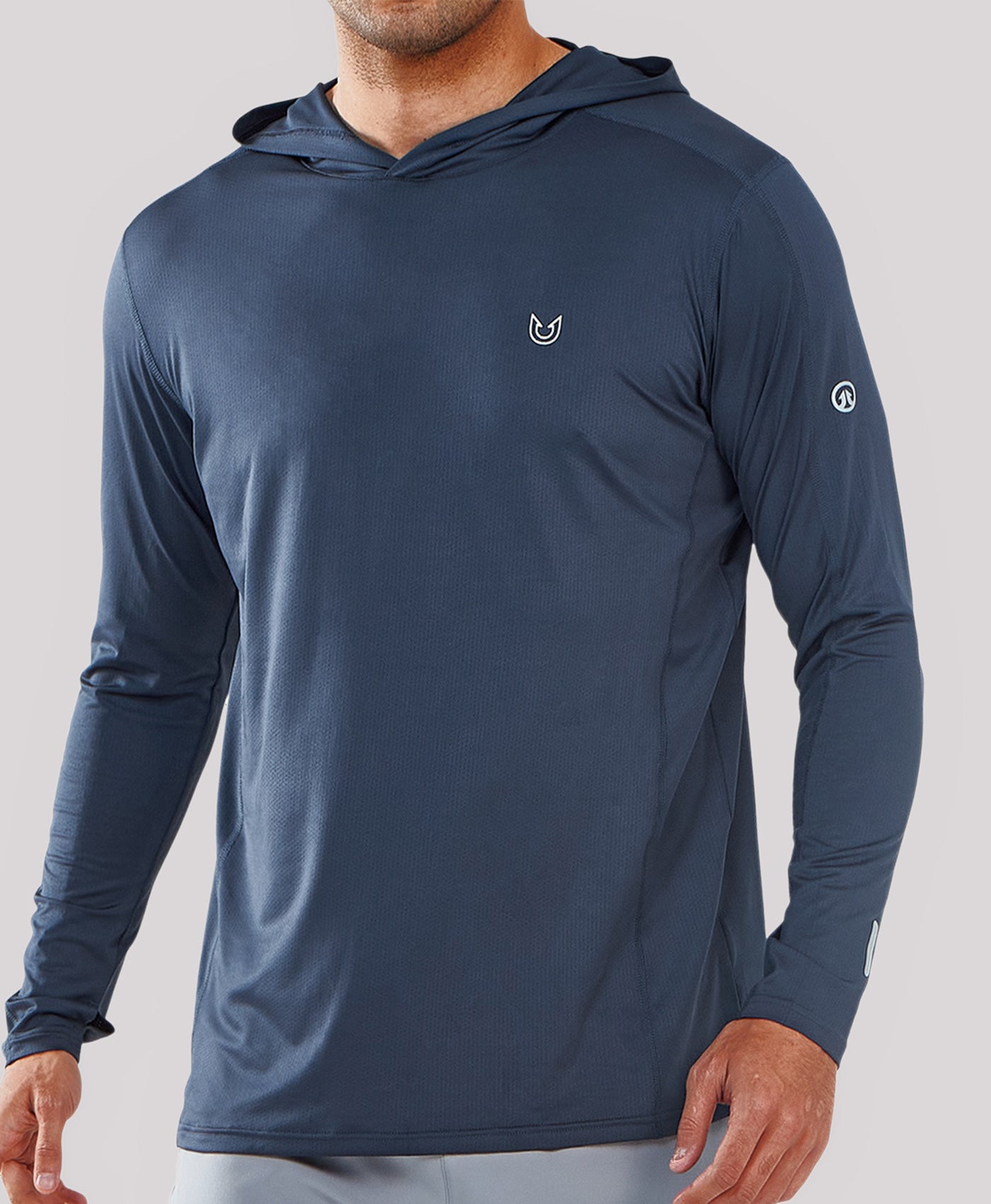 Men's Sun Hoodie Long Sleeve T Shirt UV Protection for Fishing Swim