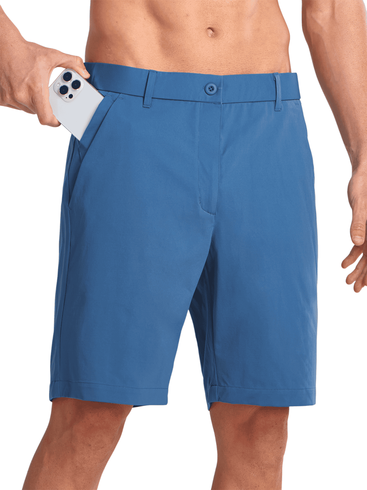 Federalblue Men's Lightweight Performance Shorts - Side Profile View with 4-Way Stretch Knit Fabric