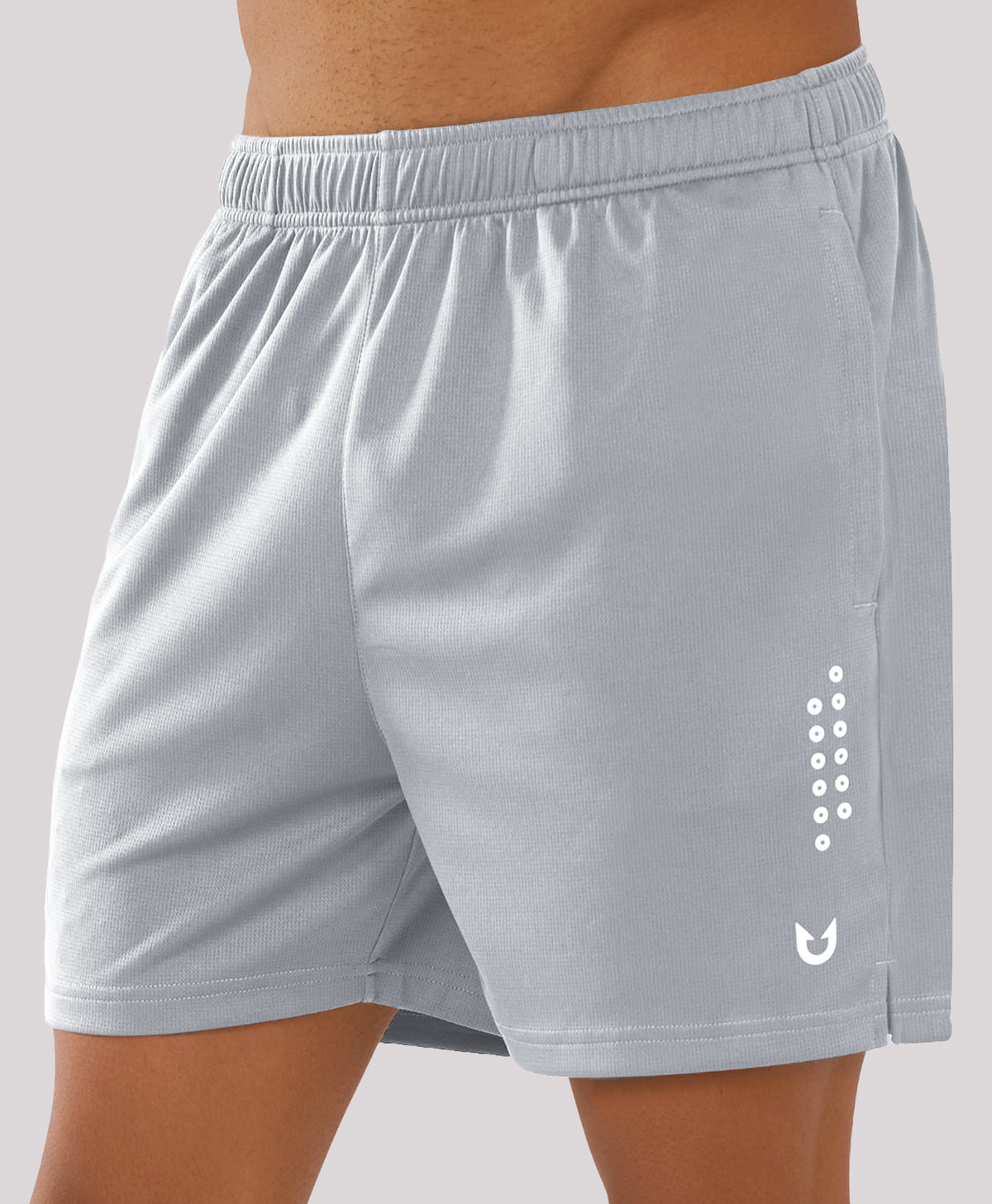 
Men's 5" Breathable Micro-Mesh Athletic Shorts Quick Dry with Pockets — lightgrey