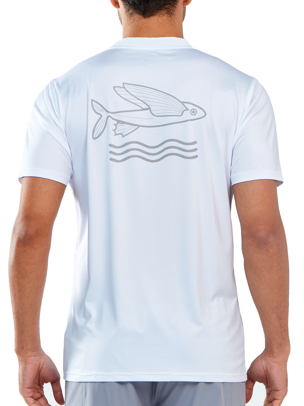
Men's Short Sleeve Fishing T-Shirts UV Sun Protection Dry fit Swim Gym