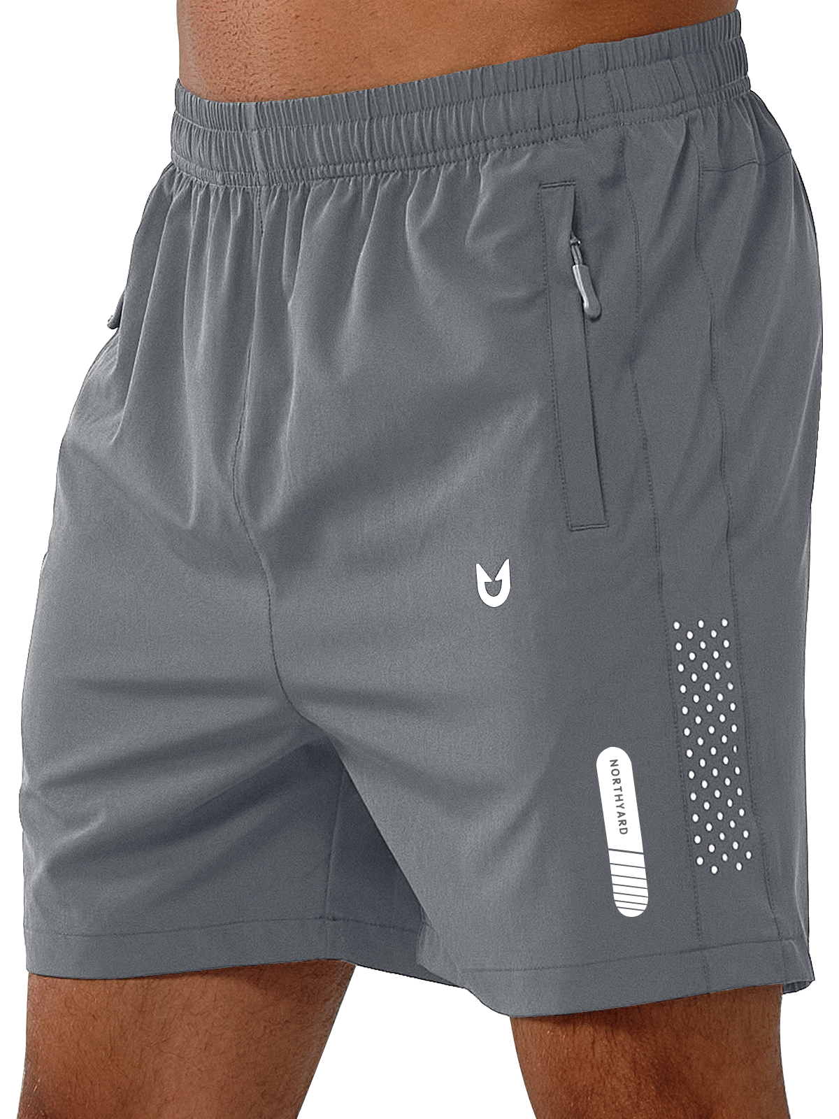 Men's Smoke Grey 5" Moisture Wicking Hiking Shorts
