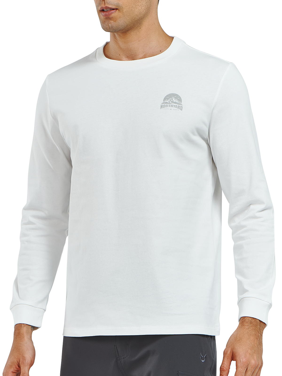 Men's Cotton Long Sleeve T-Shirts Graphic Casual Crew Neck for Work