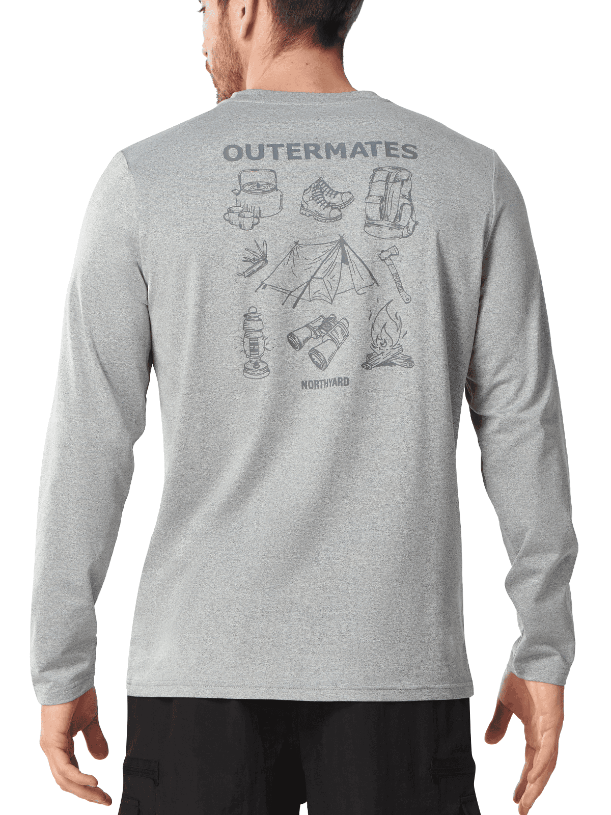 Lightheather UV SPF Outdoor Hiking T-Shirt - Full Back View