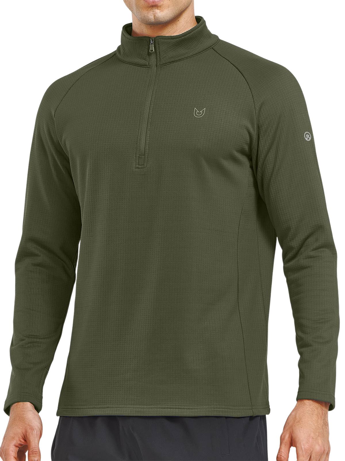 Men's Quarter Zip Pullover Fleece Long Sleeve Sweatshirts for Hiking