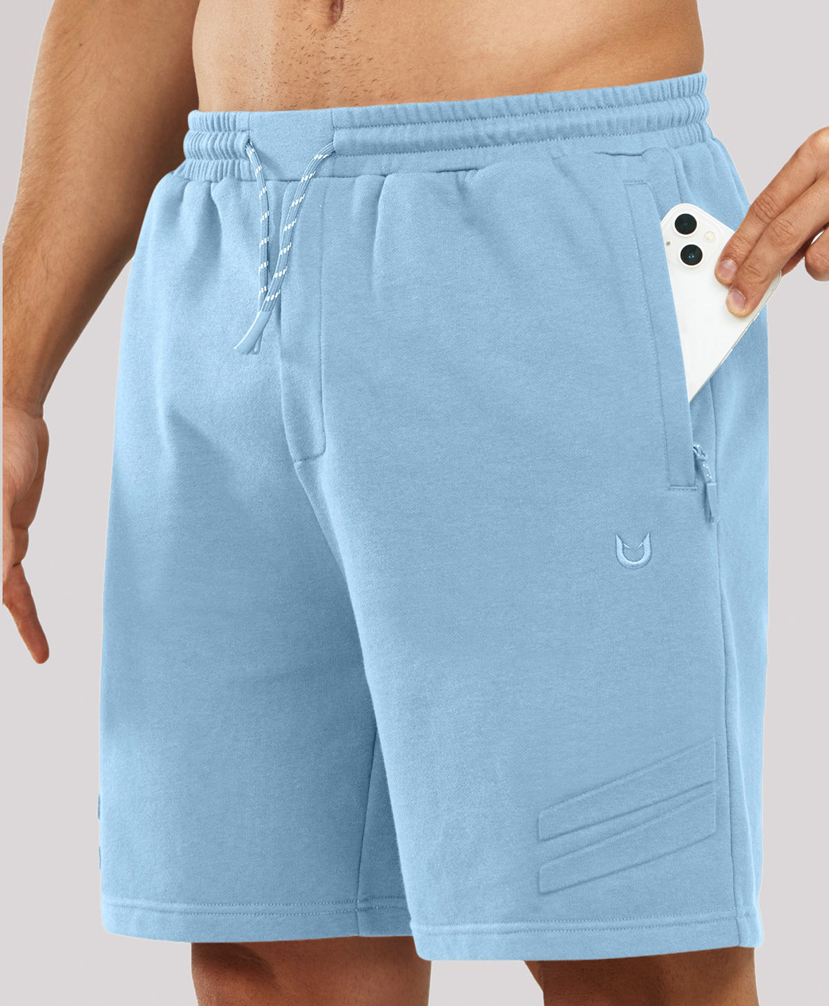 
Men's 7" Soft Cotton Sweat Shorts with Zip Pockets — Blue Bell
