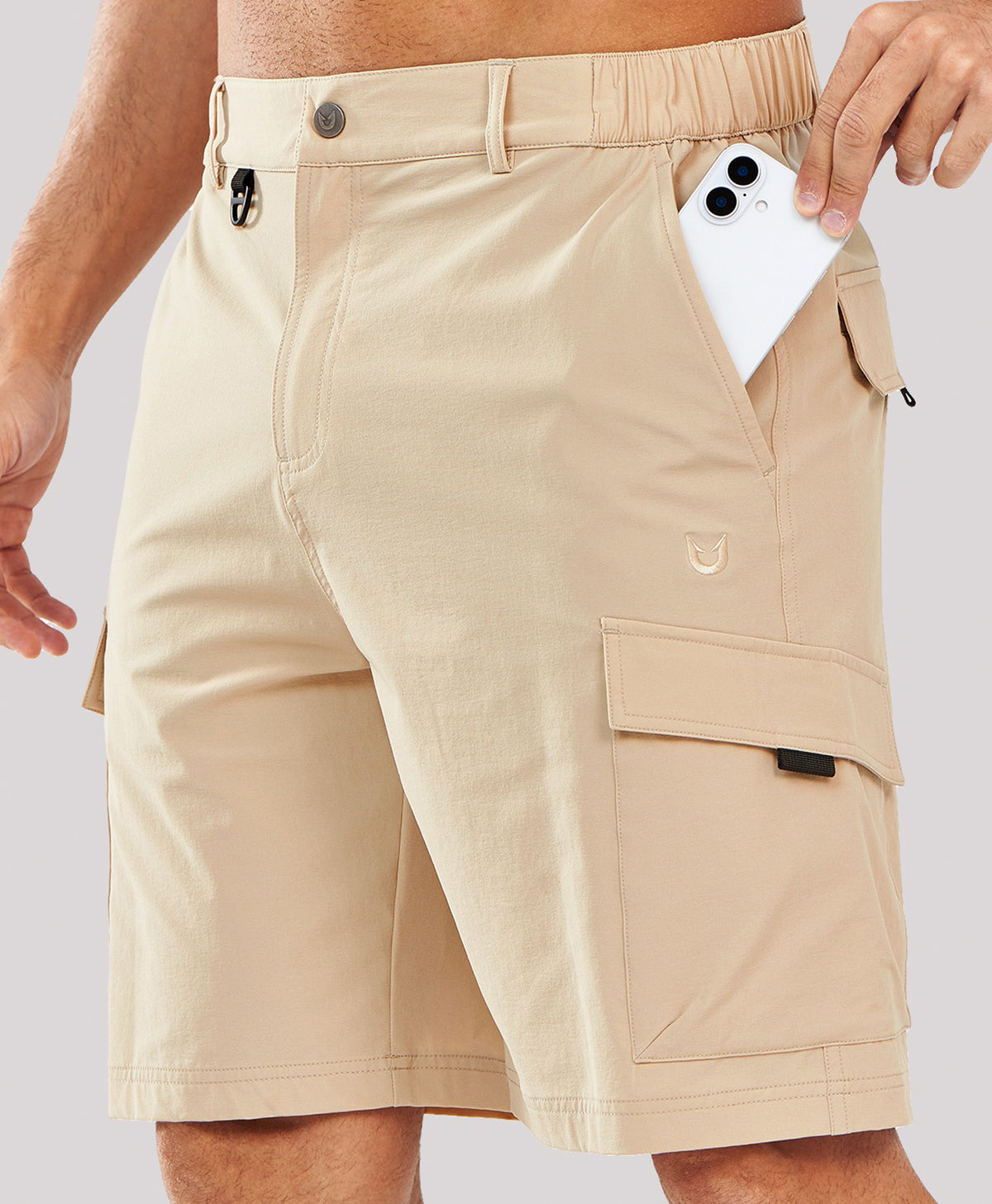 
Men's 9" Lightweight 7-Pocket Cargo Hiking Shorts — Light Khaki