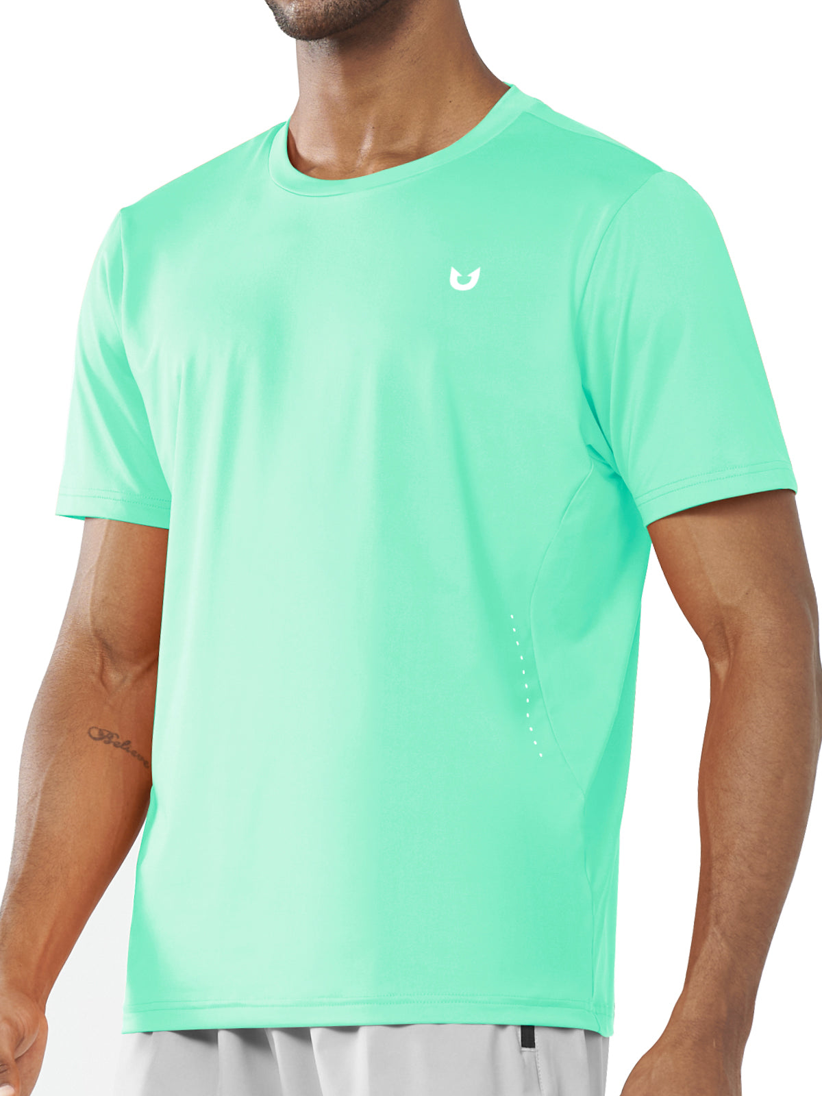 Men's Mint Green Gym Compression Workout T Shirts