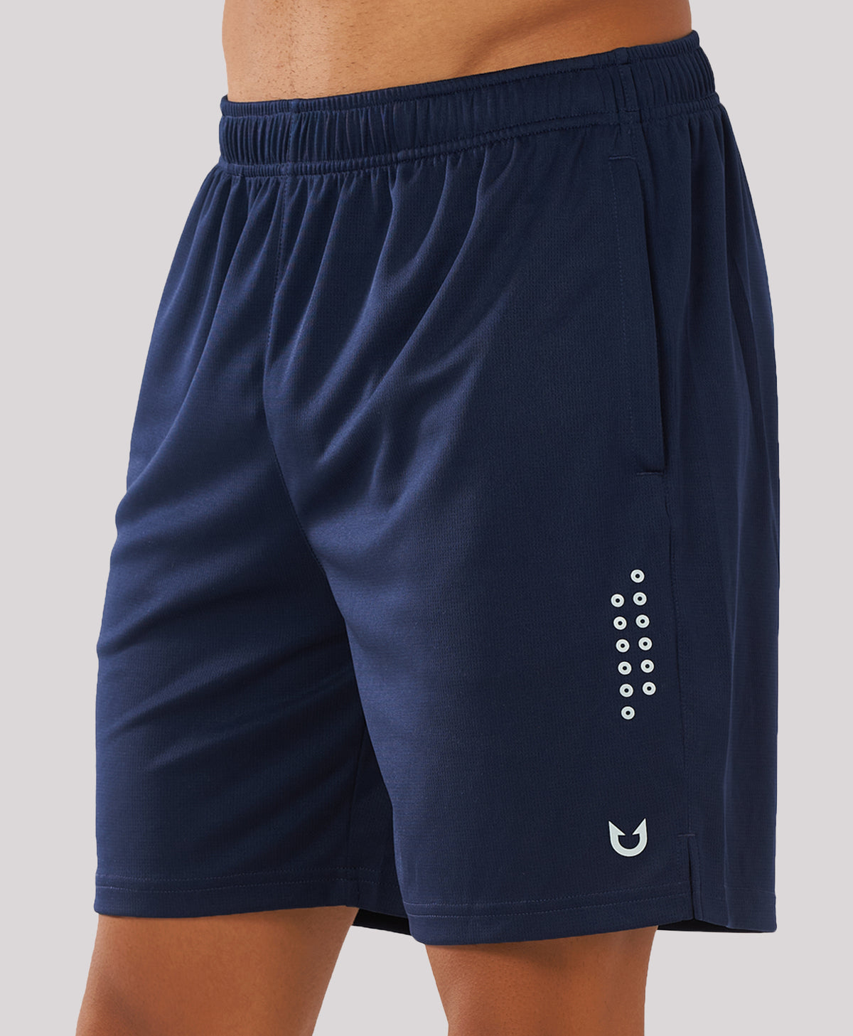 
Men's 7-inch Mesh Tennis Sweat Shorts with Pockets Elasticated Waist — navy