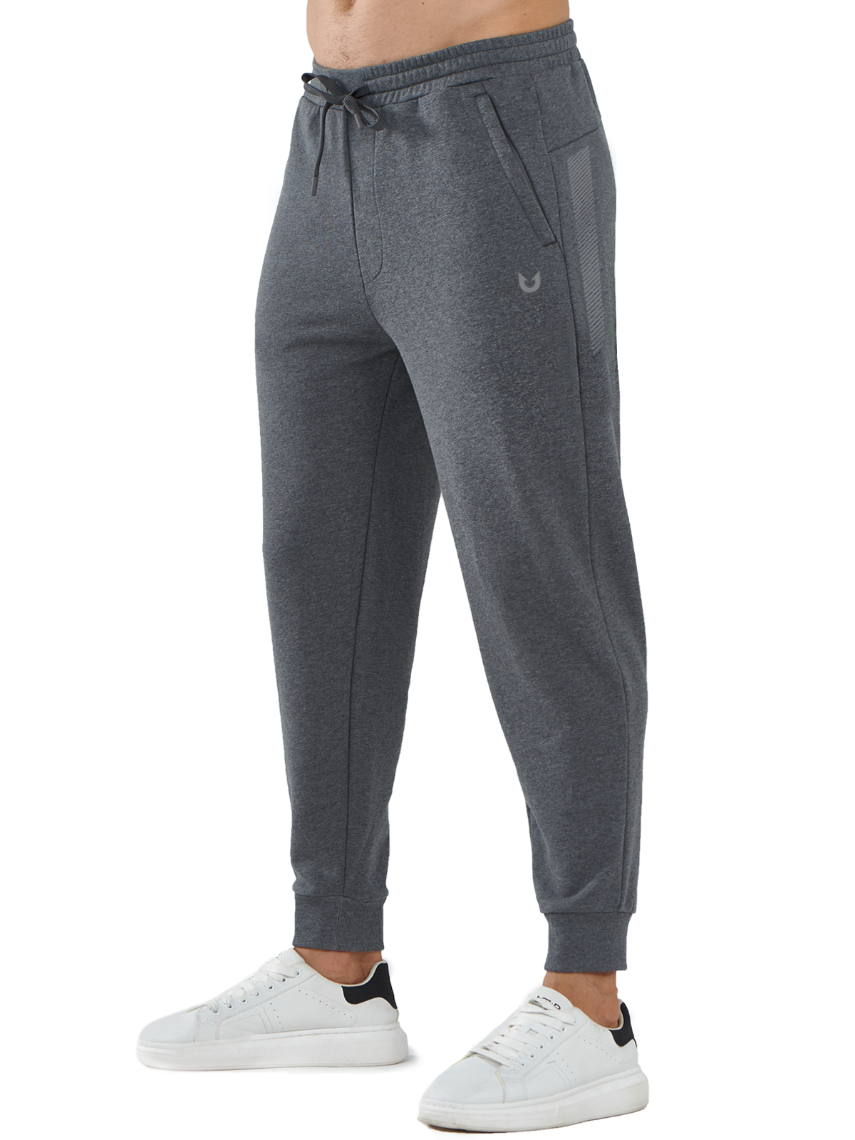 
Northyard Men's Smoke Heather Cotton Athletic Works Sweatpants Spandex Joggers for Gym Running