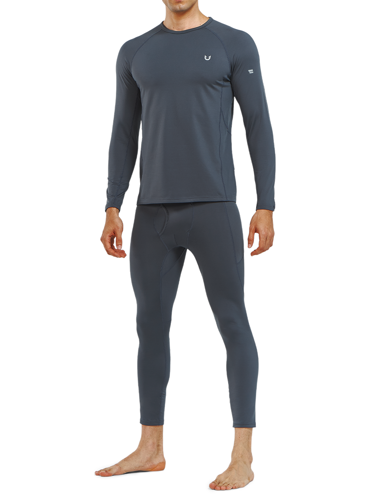 Men's Thermal Underwear Set Long Johns Fleece Shirts with Pockets