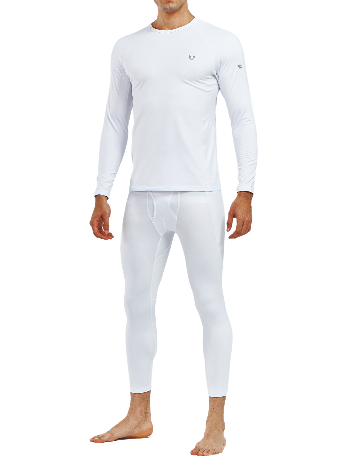 Men's Thermal Underwear Set Long Johns Fleece Shirts with Pockets