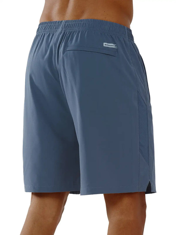 Men's Cool Grey Pickleball Running Shorts Back