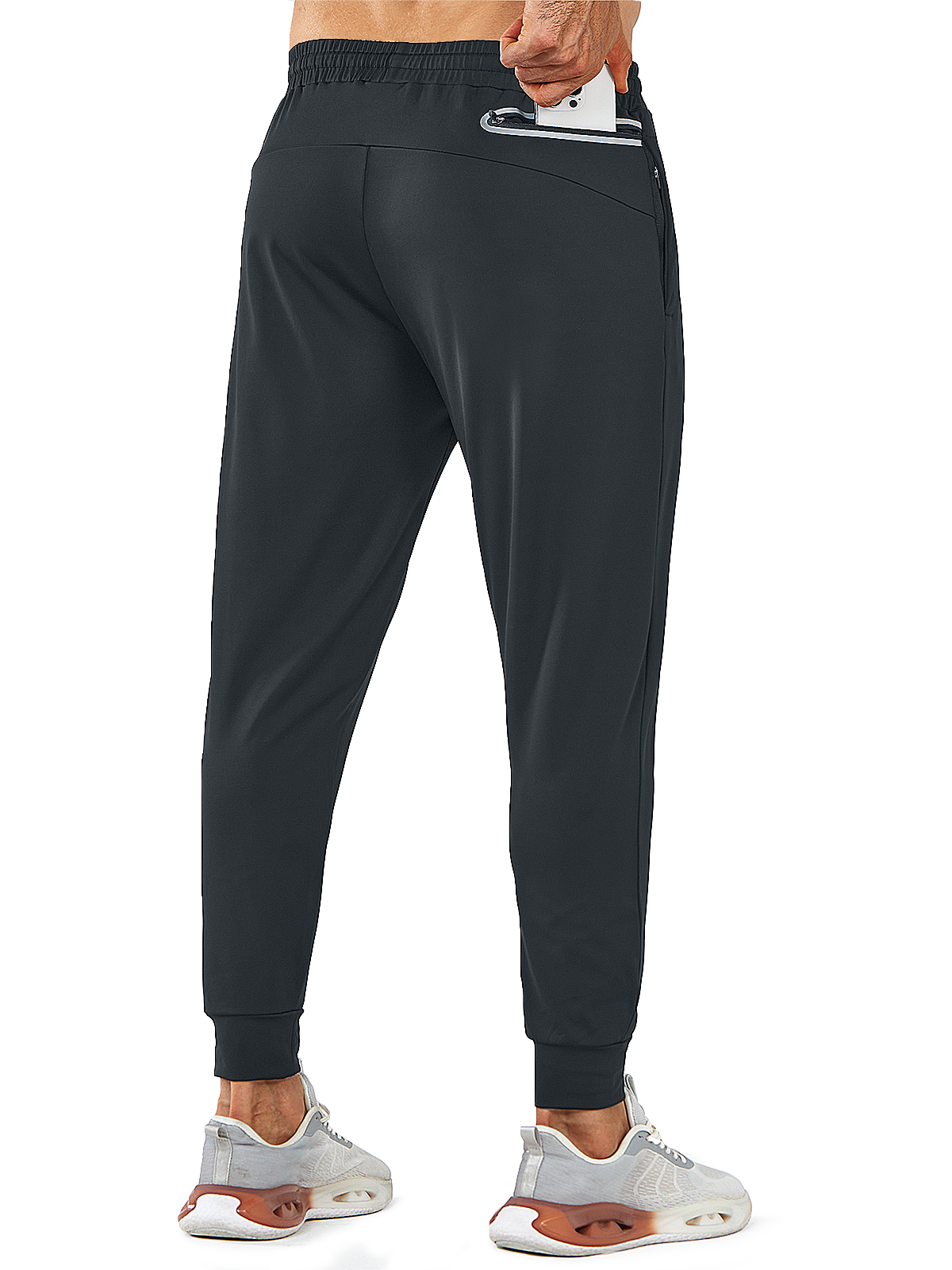 Northyard Men's Black Running Breathable Joggers Workout Gym Sweatpants for Pickleball Pocket