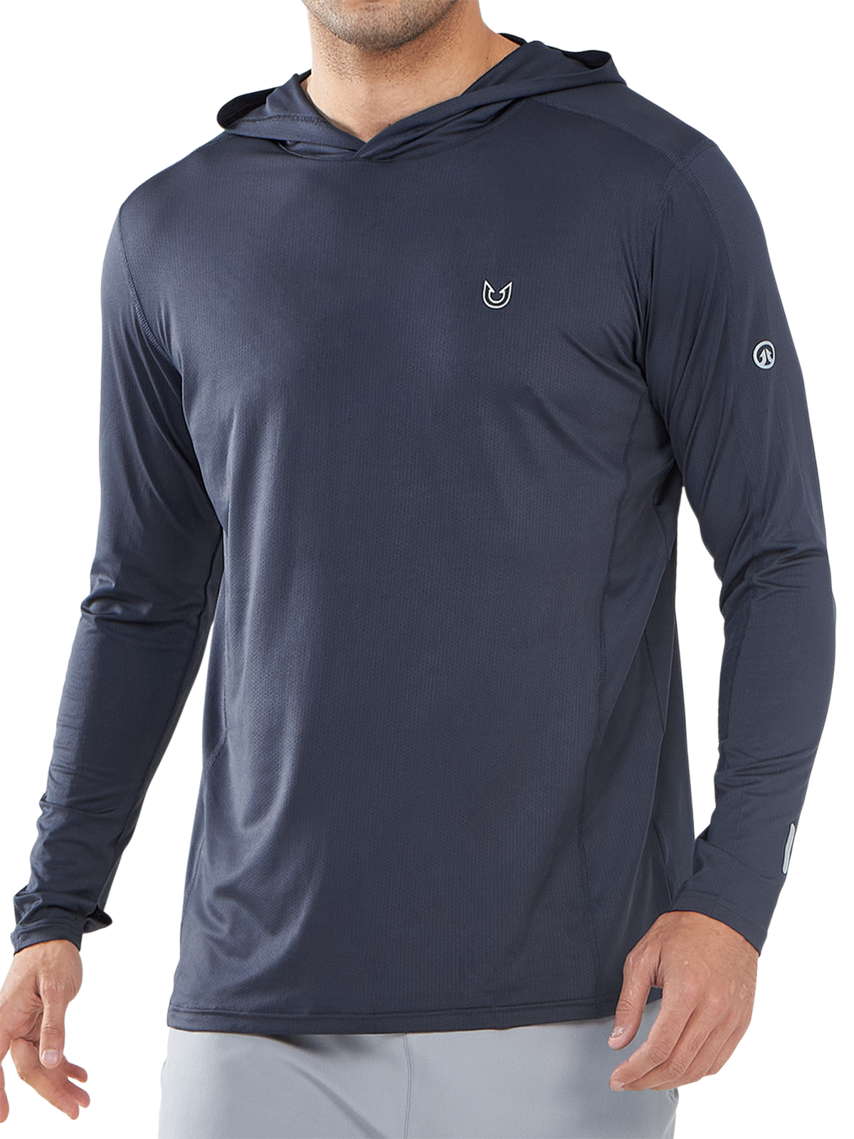 Men's Sun Hoodie Long Sleeve T Shirt UV Protection for Fishing Swim