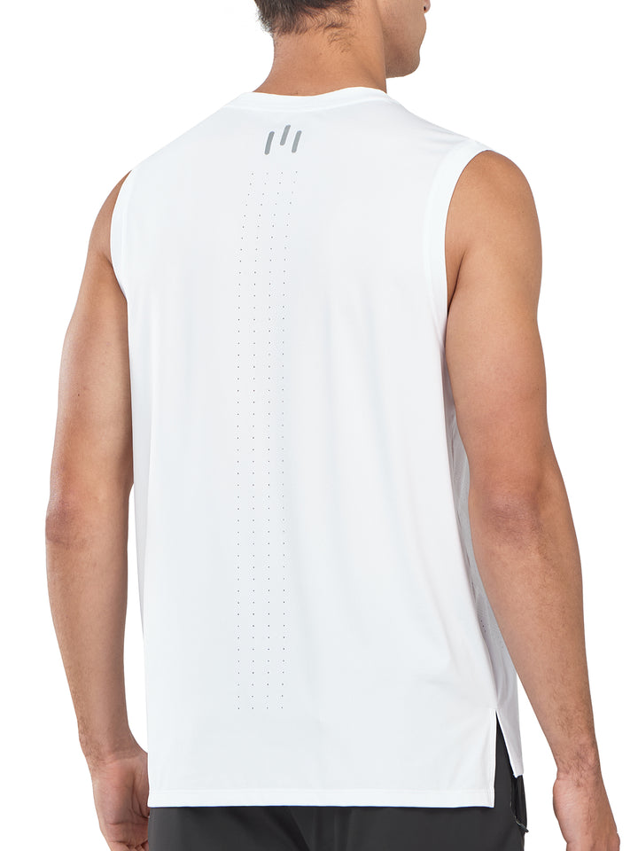 Northyard Men's White Athletic Sleeveless Shirts Dry Fit Workout Tank Tops for Running Back