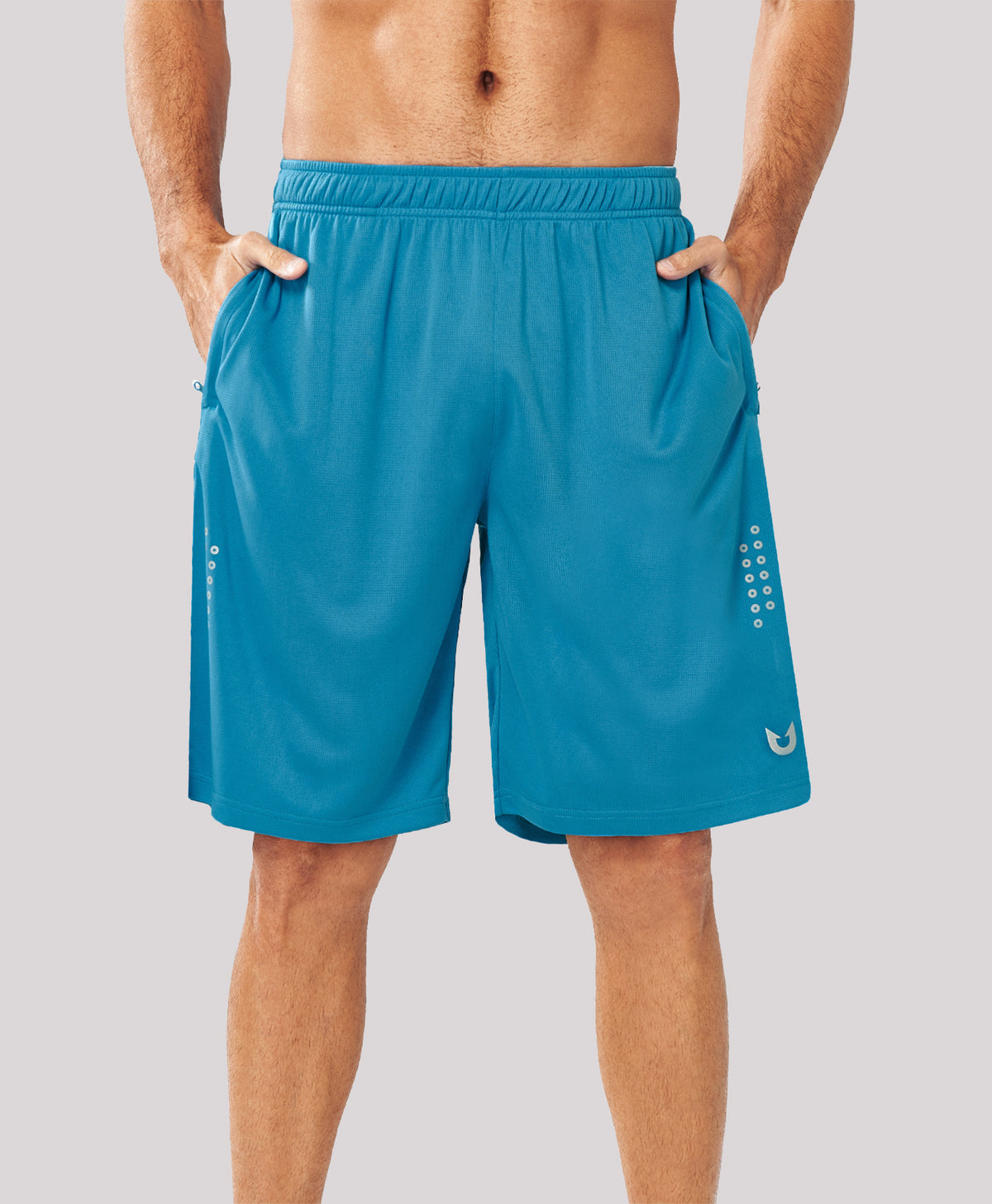 
Men's 10" Breathable Mesh Basketball Athletic Shorts — Lake Blue