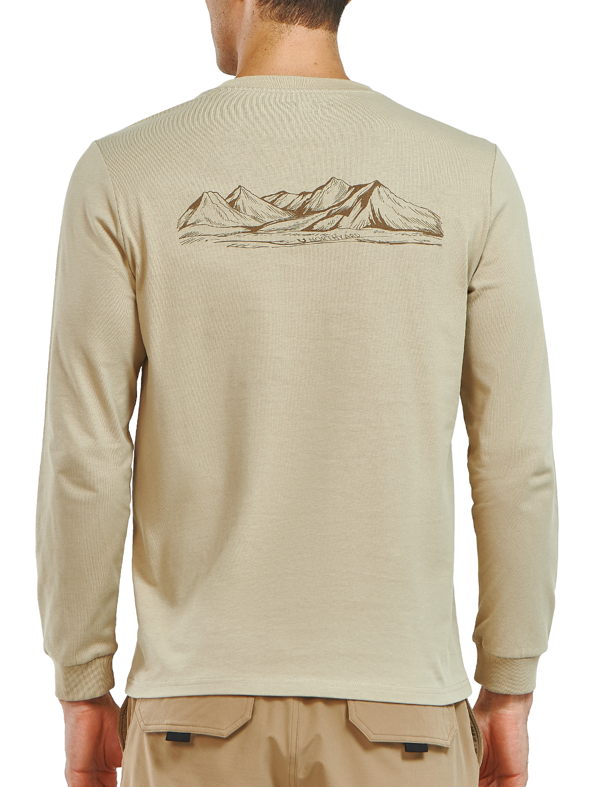 Men's Cotton Long Sleeve T-Shirts Graphic Casual Crew Neck for Work