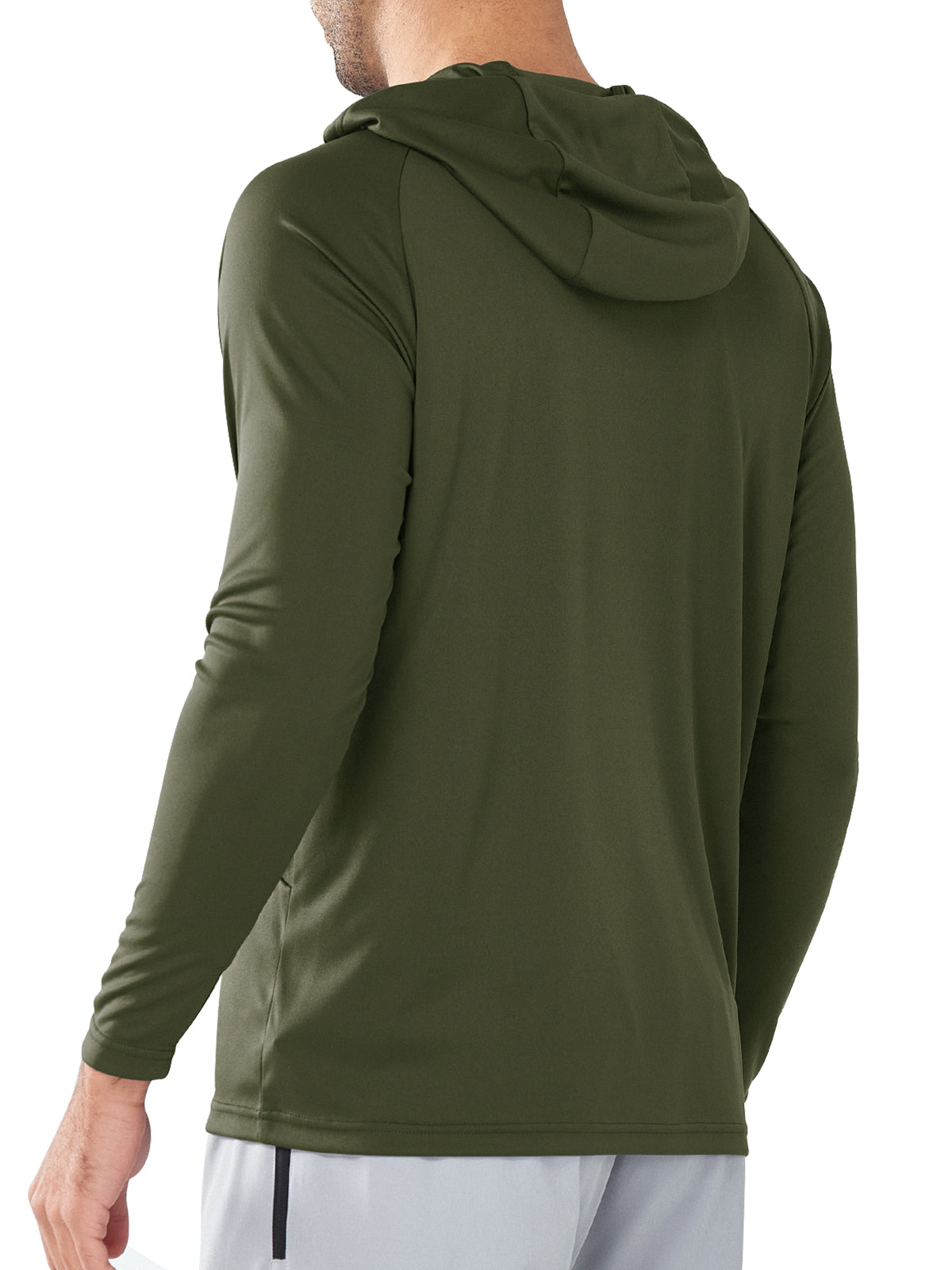 Men's Fishing Sun Hoodie T Shirt Lightweight Long Sleeve for Workout