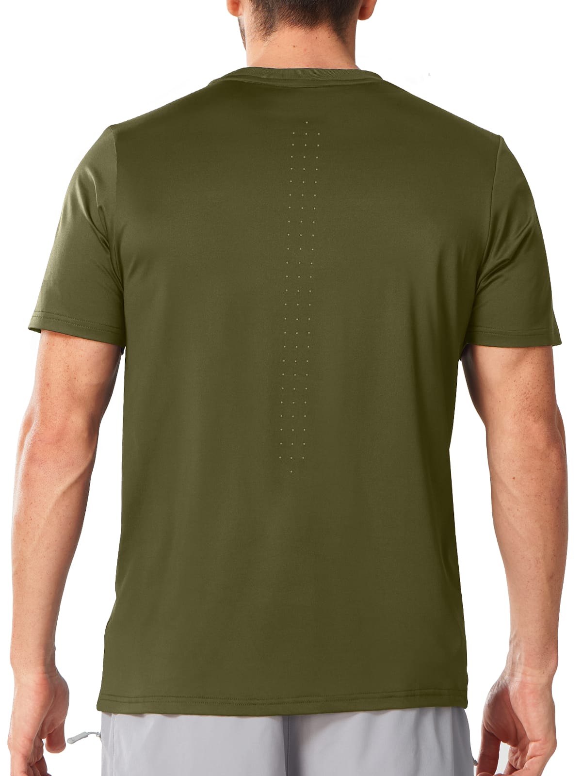 Armygreen Breathable 2.0 Running Top - Full Back View