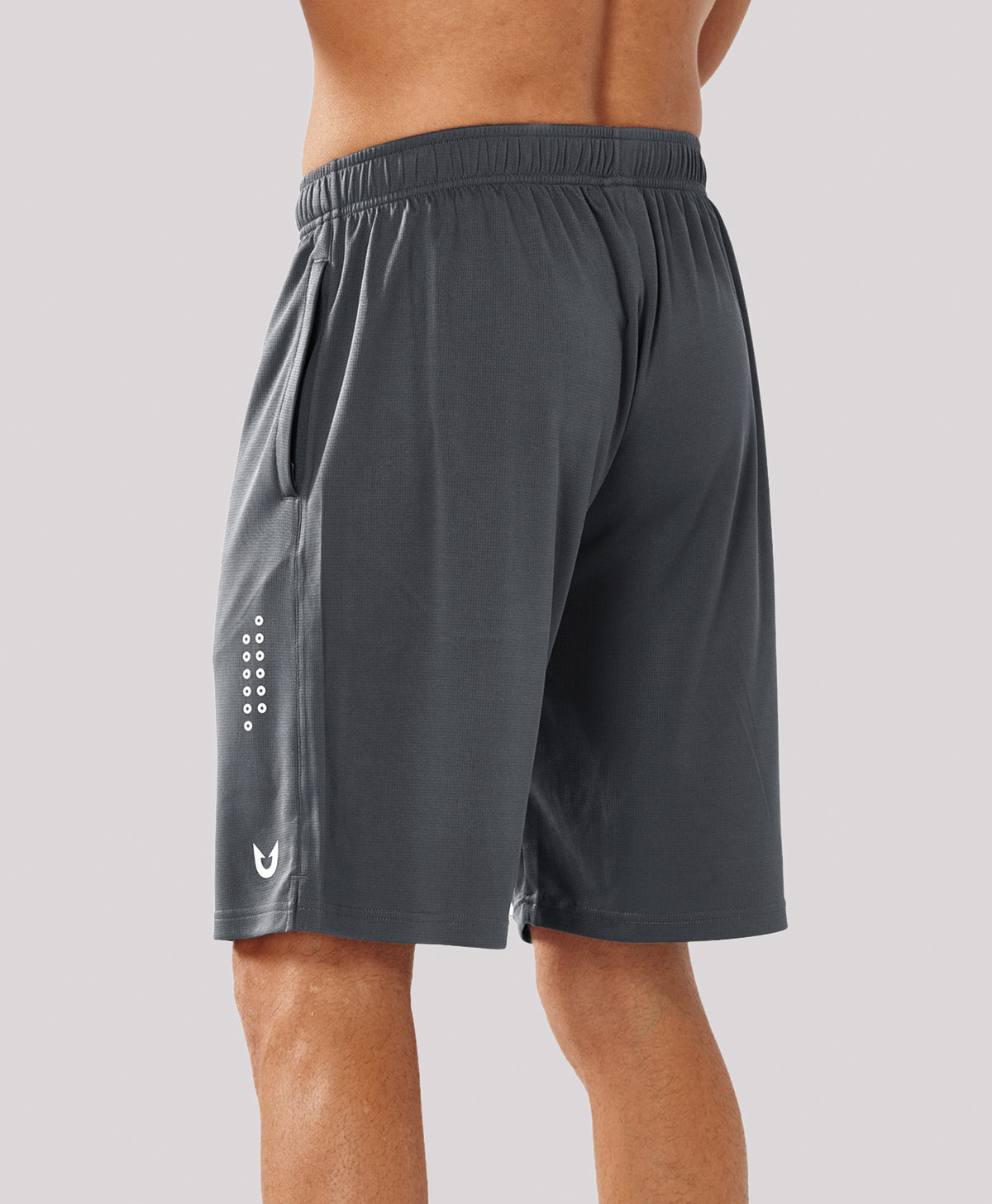 
Men's 10" Breathable Mesh Basketball Athletic Shorts — Dark Grey