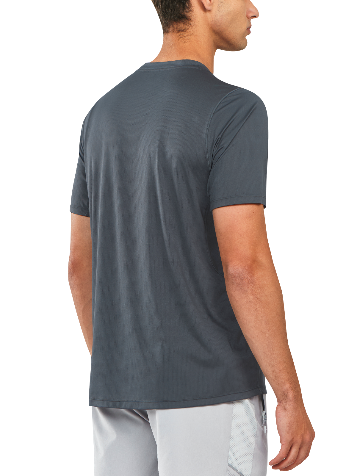 Northyard Men's Dark Grey Gym Compression T Shirts Breathable Wicking for Workout Fitness Back