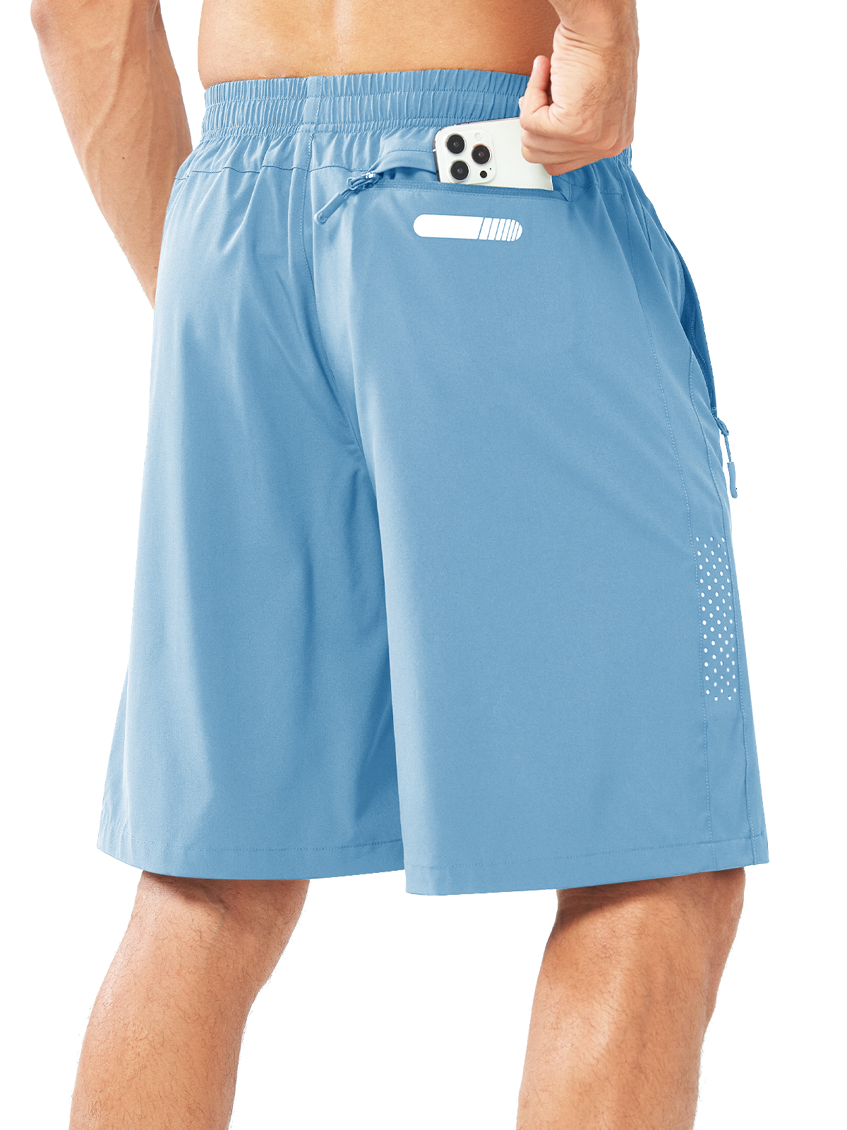 Men's Hiking 9 Inch Inseam Athletic Shorts Quick Dry Fit Gym Workout