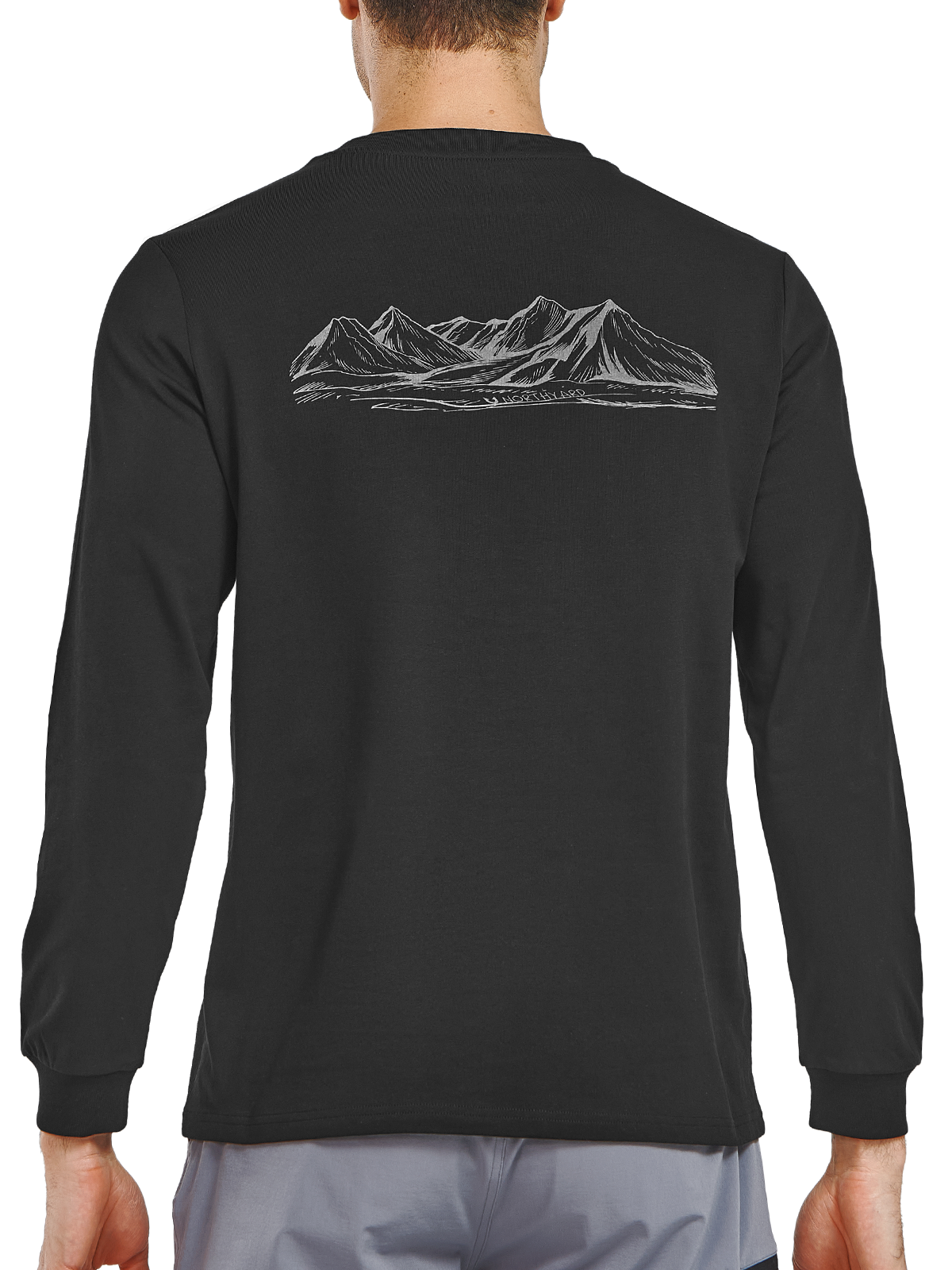 Men's Cotton Long Sleeve T-Shirts Graphic Casual Crew Neck for Work